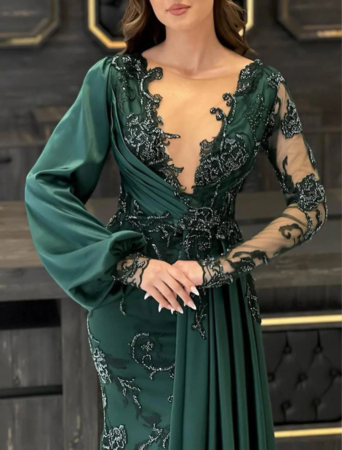 Gothic Abendkleid Meerjungfrau Spitze Elegante Robe 2025 – Bild 2