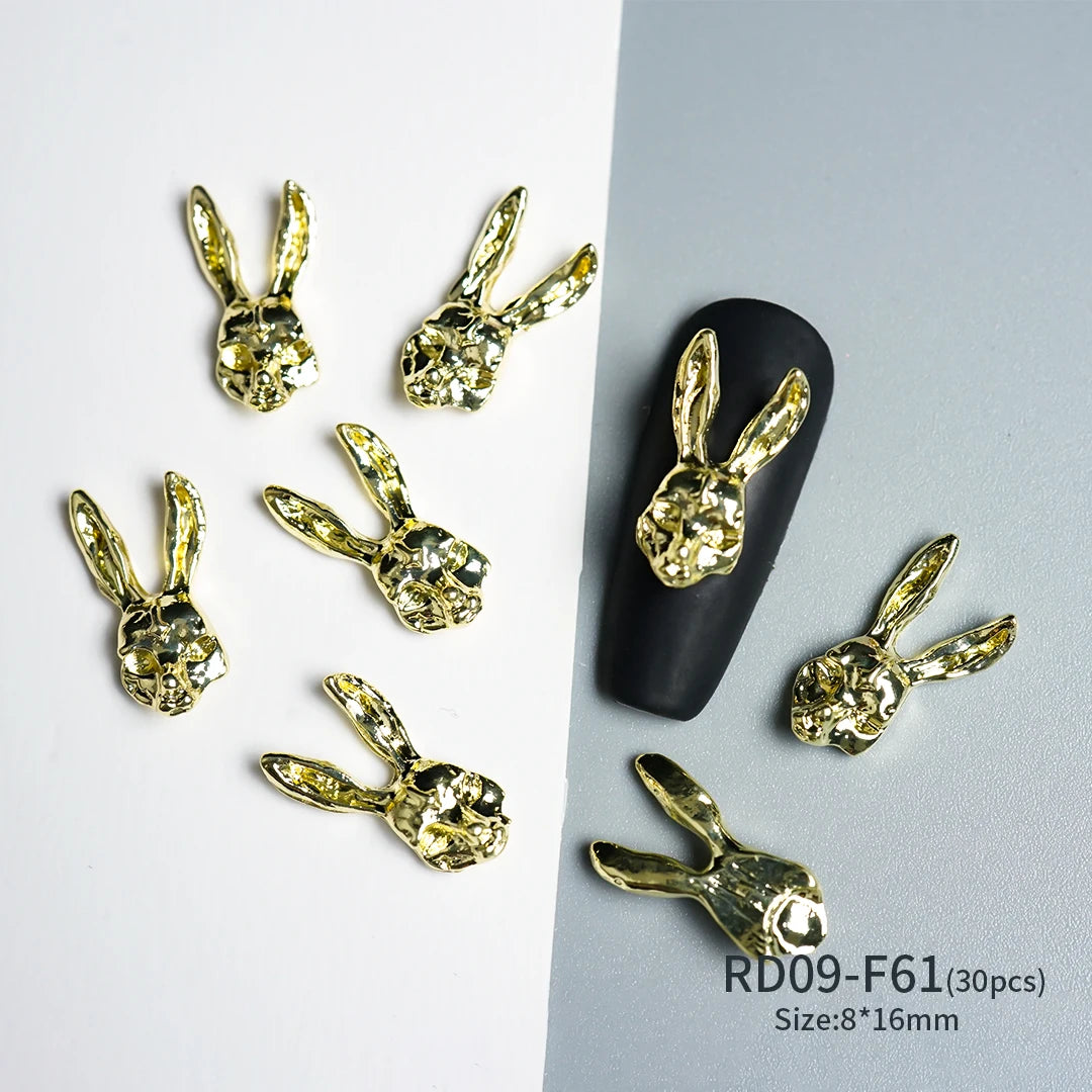 Gothic Halloween Nail Charms mit Totenkopf & Zirkonia 3D – Bild 19