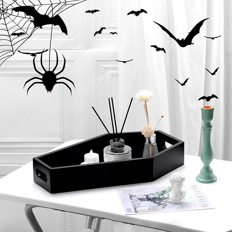 Gothic Coffin Deko-Holztablett für Halloween & Alltag