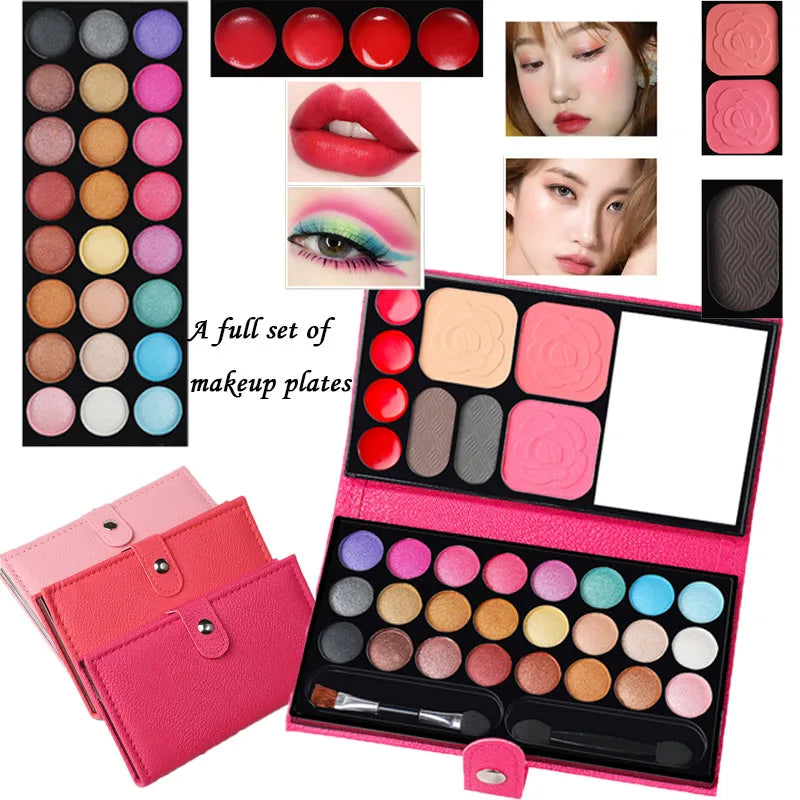 Gothic Anfänger Schminkset mit 33 Farben & Rouge Palette