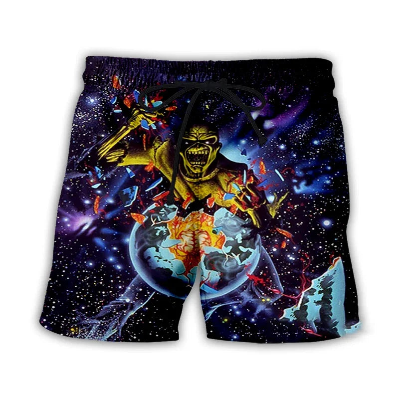 Gothic Vintage Skull Shorts – Sommer Streetwear Herren – Bild 6