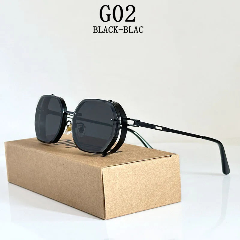 Gothic Steampunk Sonnenbrille Herren Damen Punk Stil 2024 – Bild 9