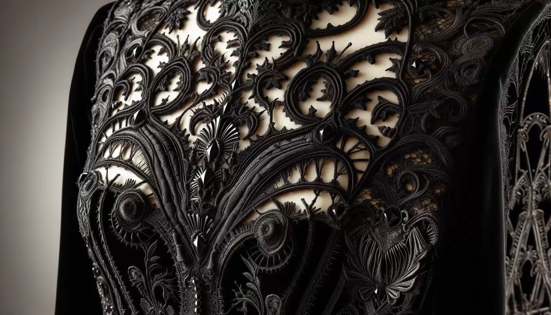 Schwarze Gothic-Details