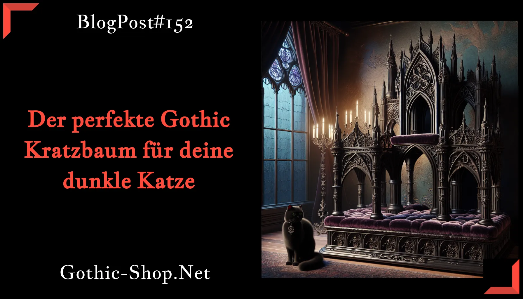 Der perfekte Gothic Kratzbaum für deine dunkle Katze