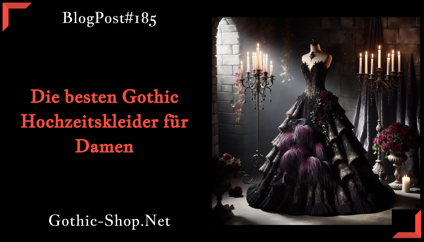 Die besten Gothic Hochzeitskleider für Damen
