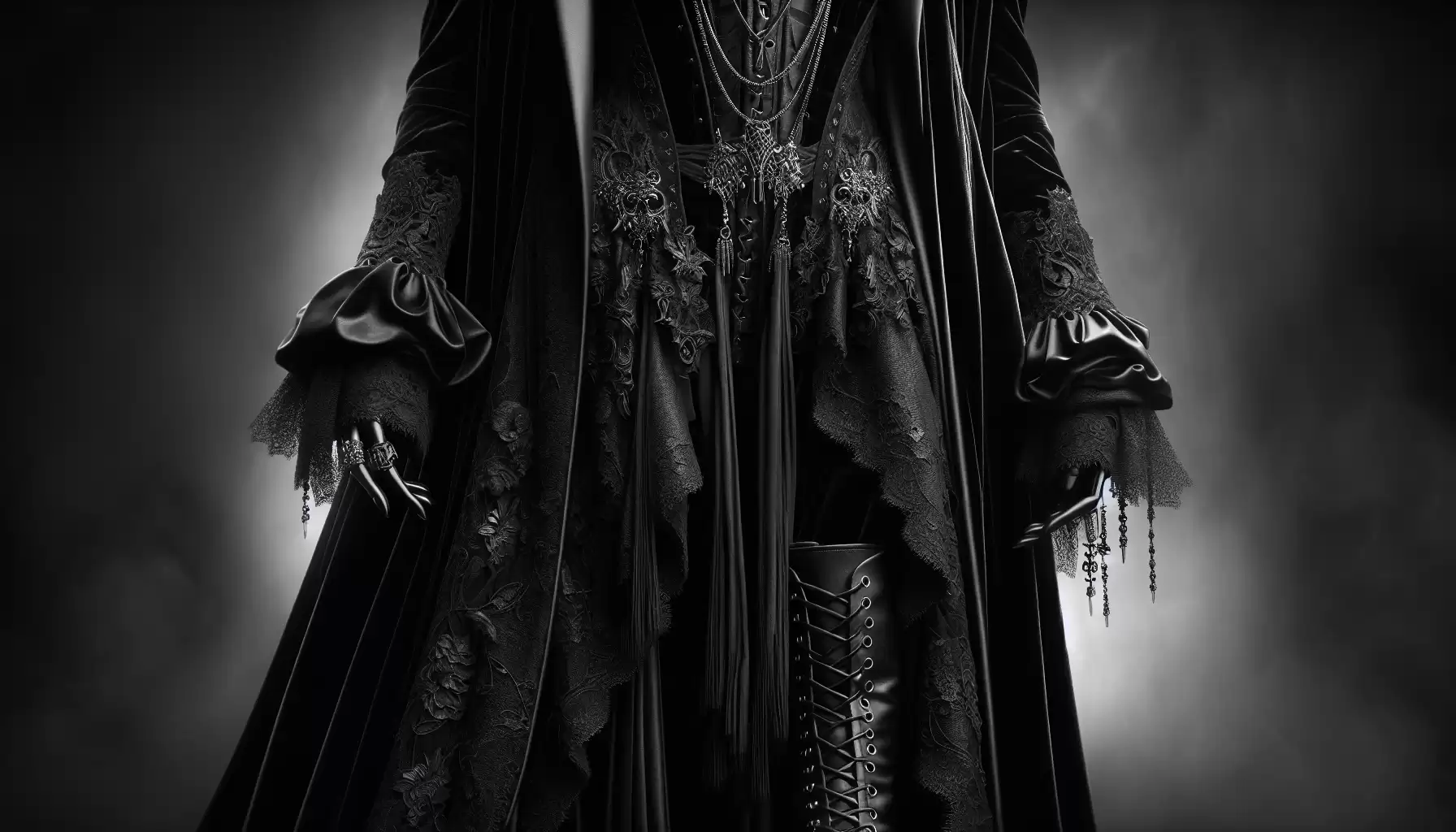 Dramatisches Gothic-Outfit