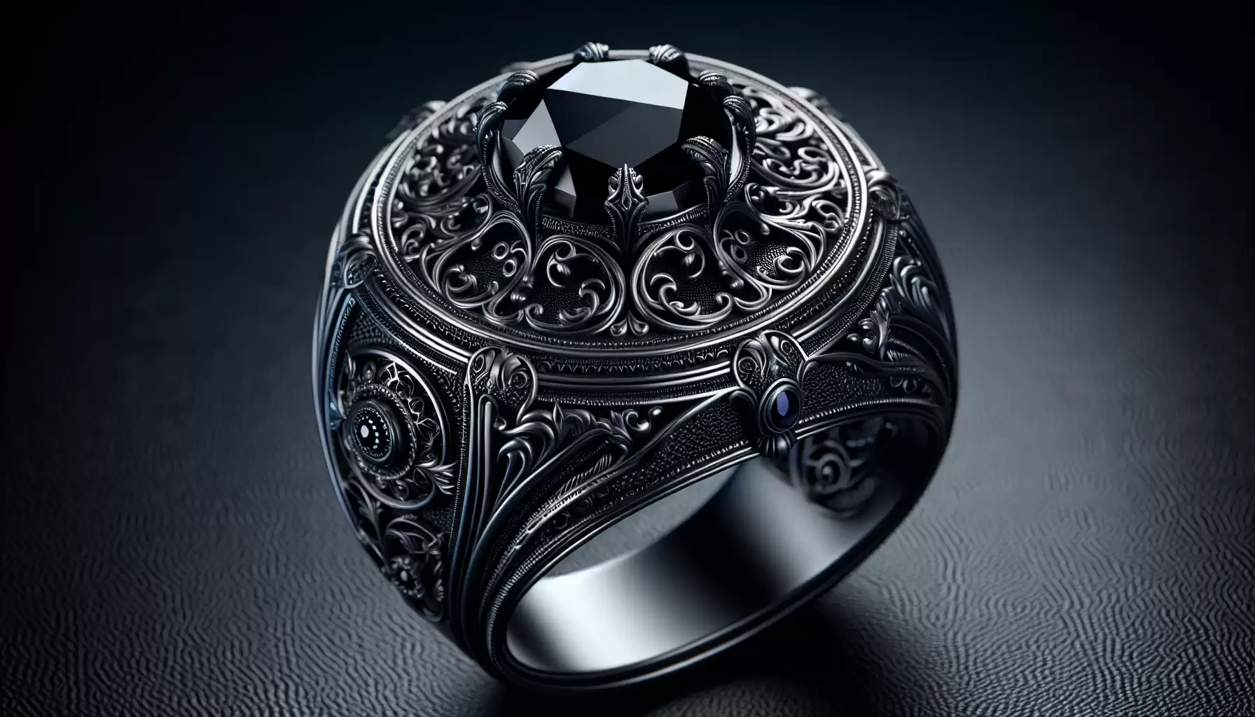 Dunkle Eleganz Herrenring