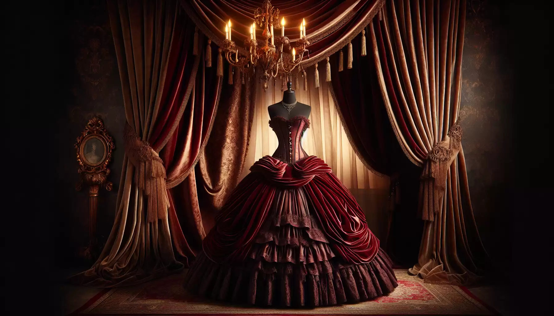 Eleganter Gothic-Chic Ballkleid