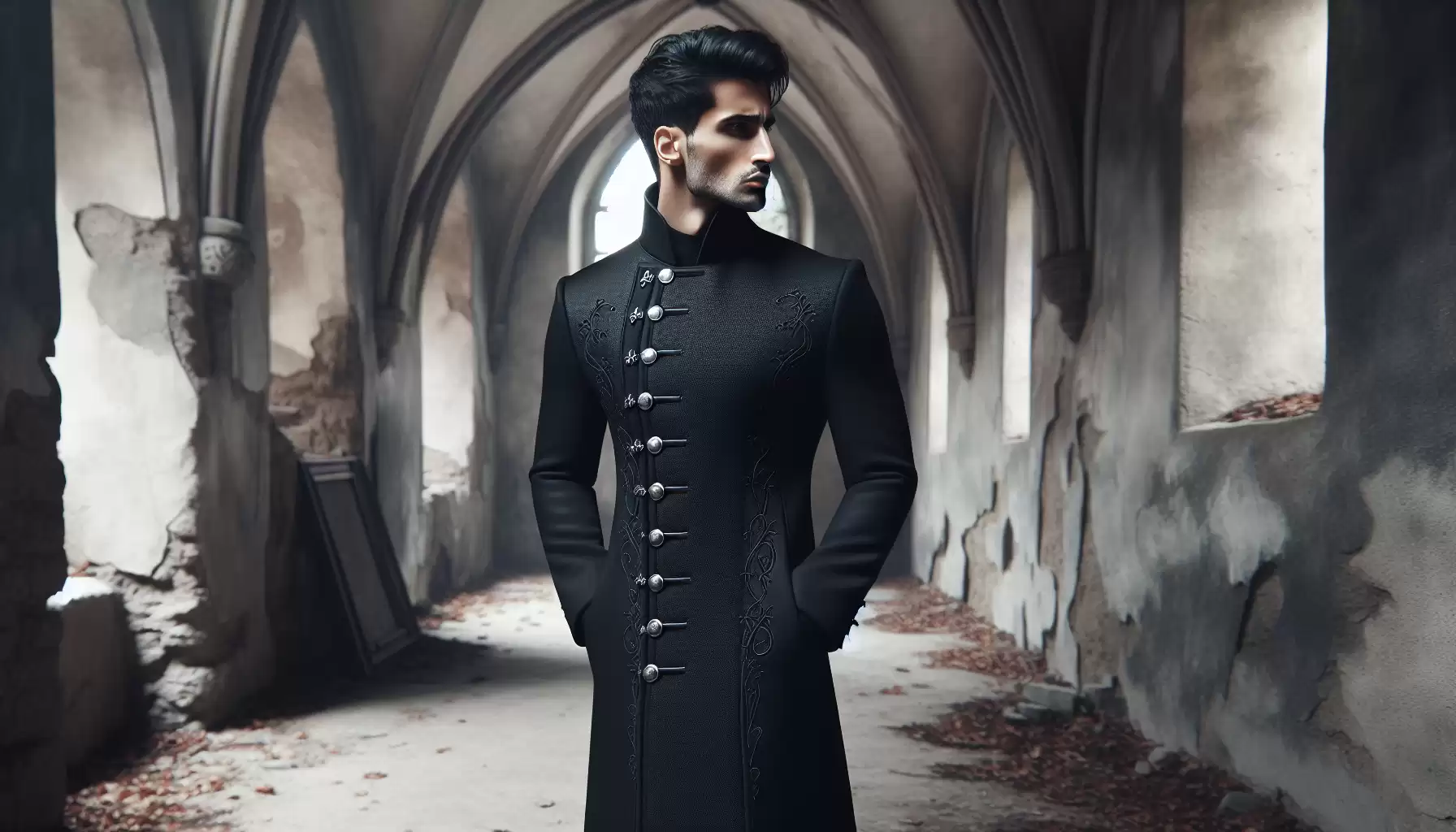 Eleganter Gothic Mantel