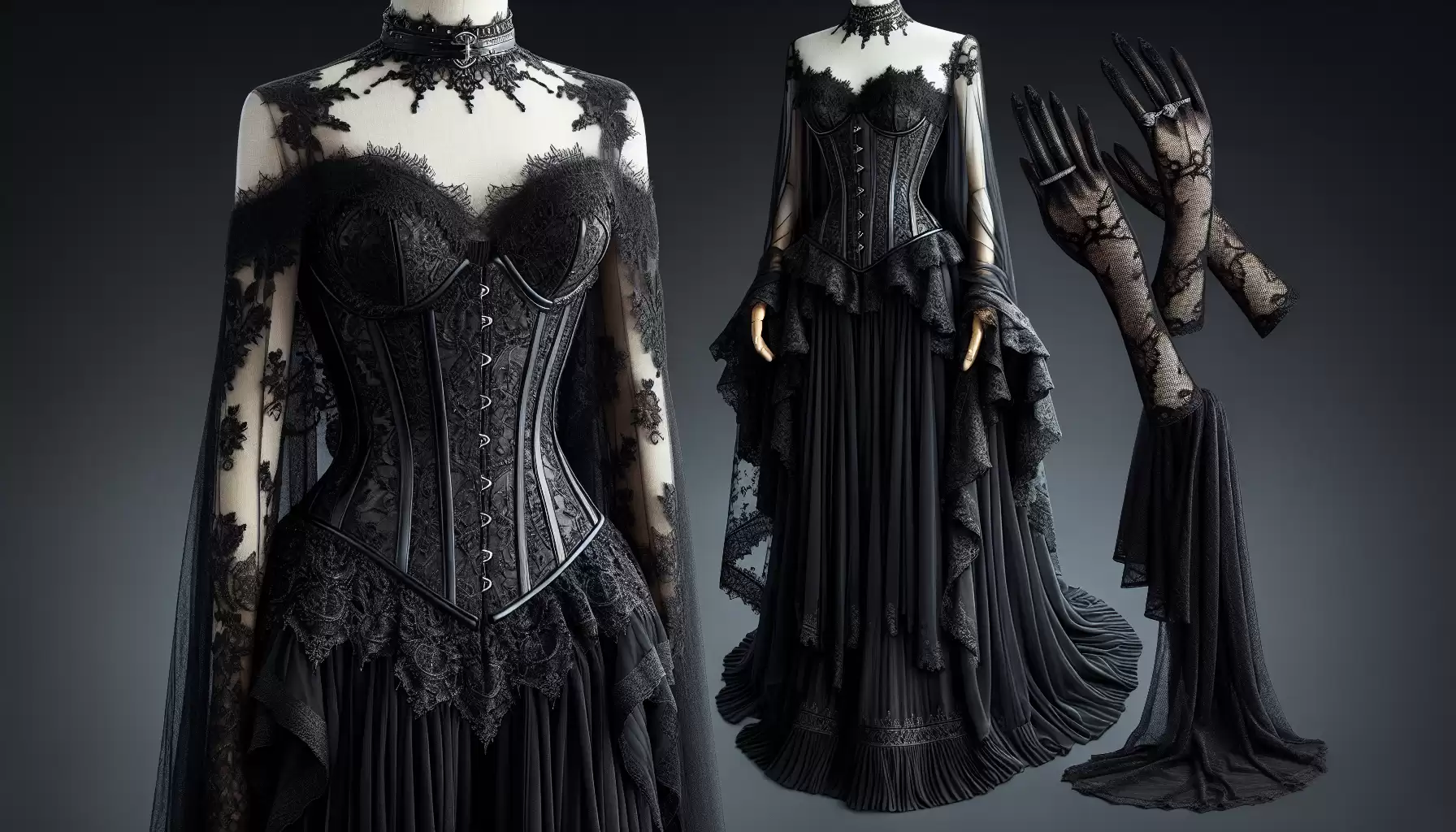 Elegantes Spitzenkorsett Ensemble