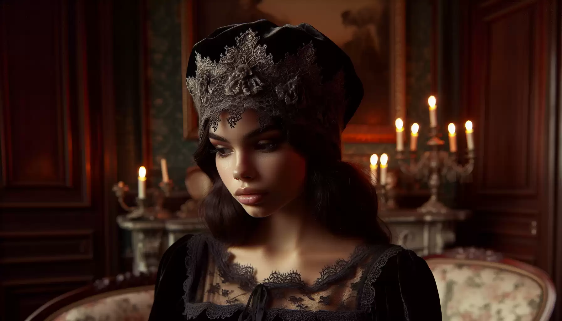 Elegante Gothic Beanie Frau