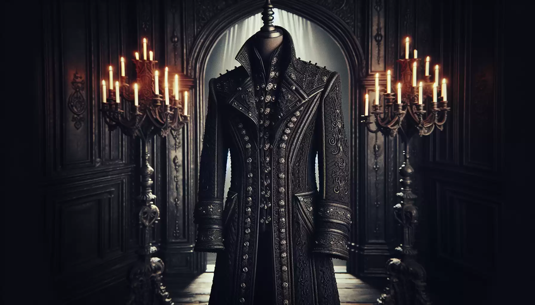 Eleganter Gothic Wintermantel