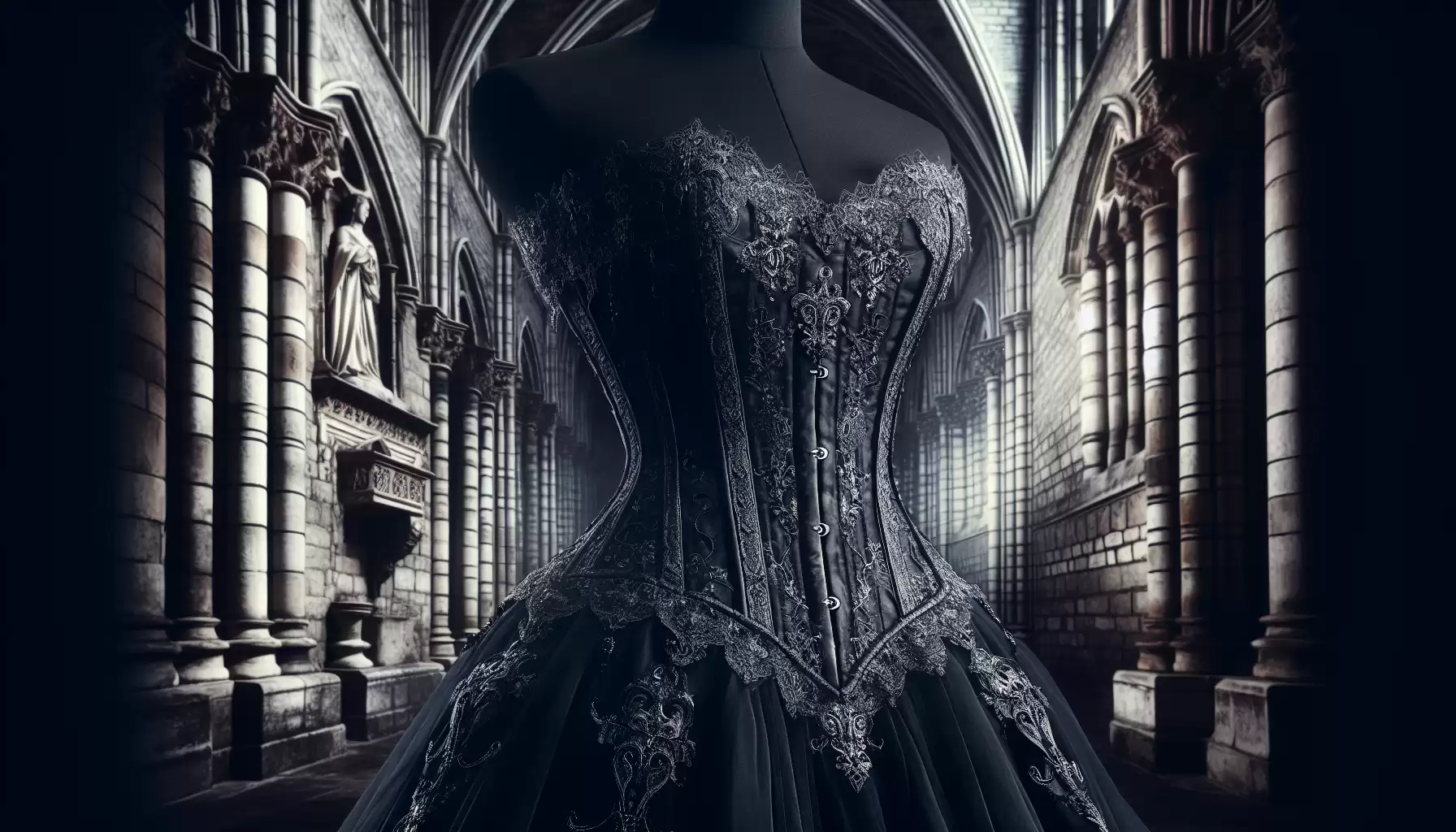 Elegantes Schwarzes Korsettkleid