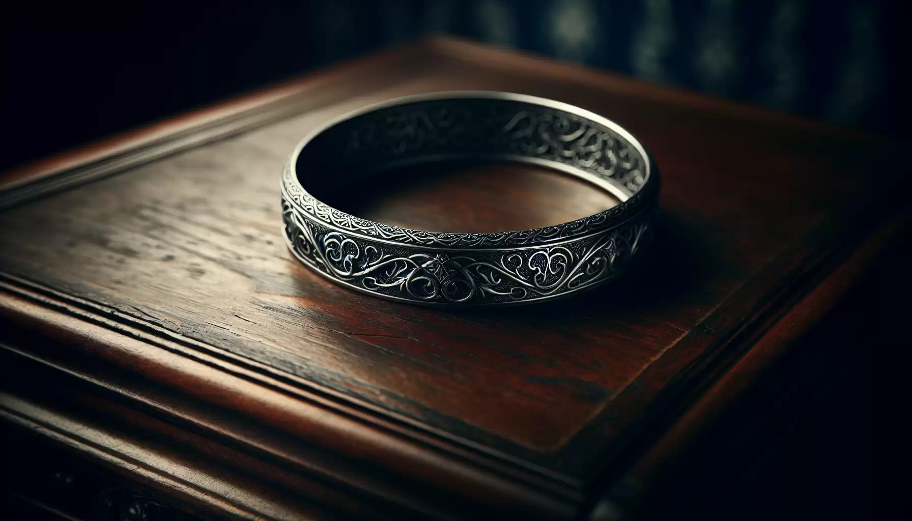 Silbernes Armband mit Gravur