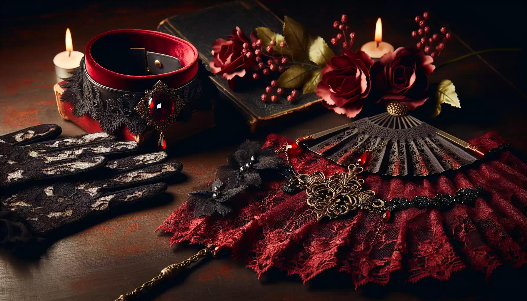 Gothic Accessoires in Rot
