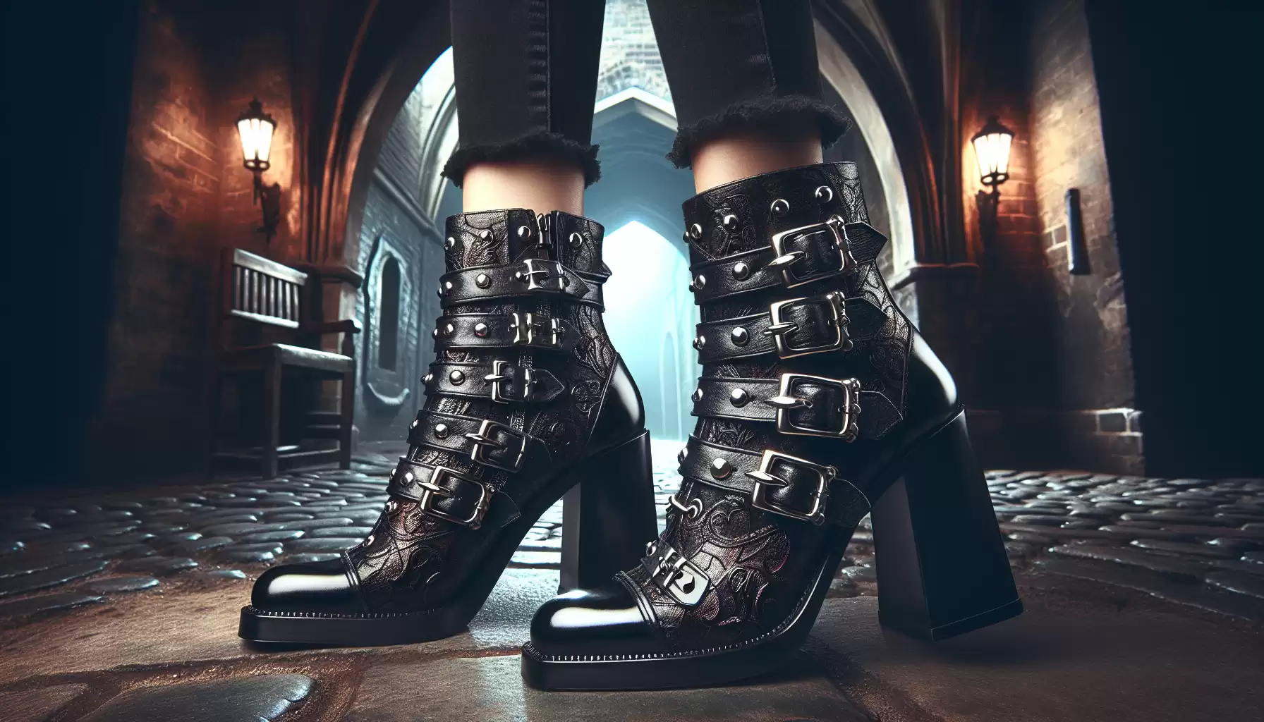 Stiefeletten mit Schnallen
