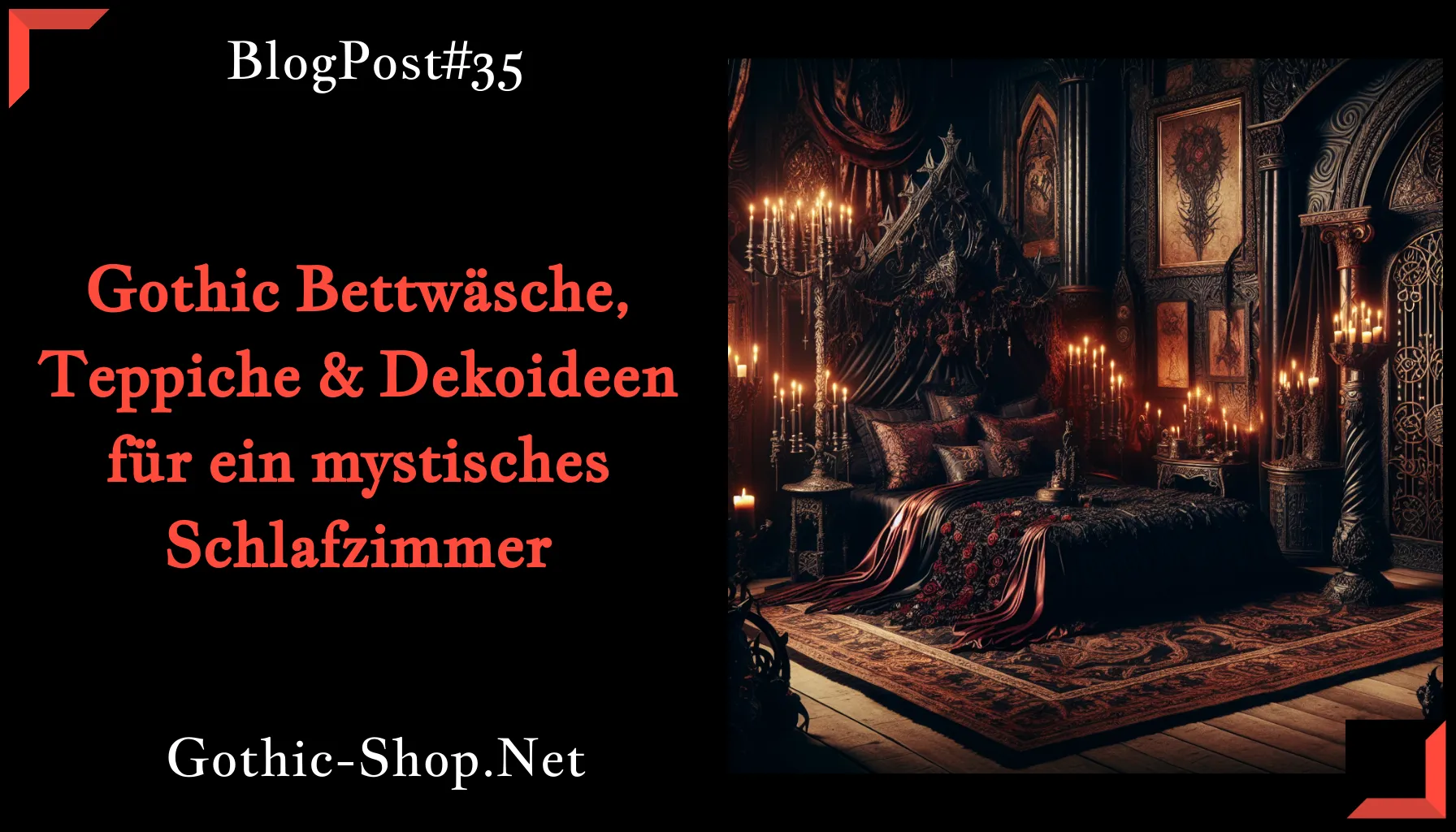 Gothic Bettwäsche, Teppiche & Dekoideen für ein mystisches Schlafzimmer