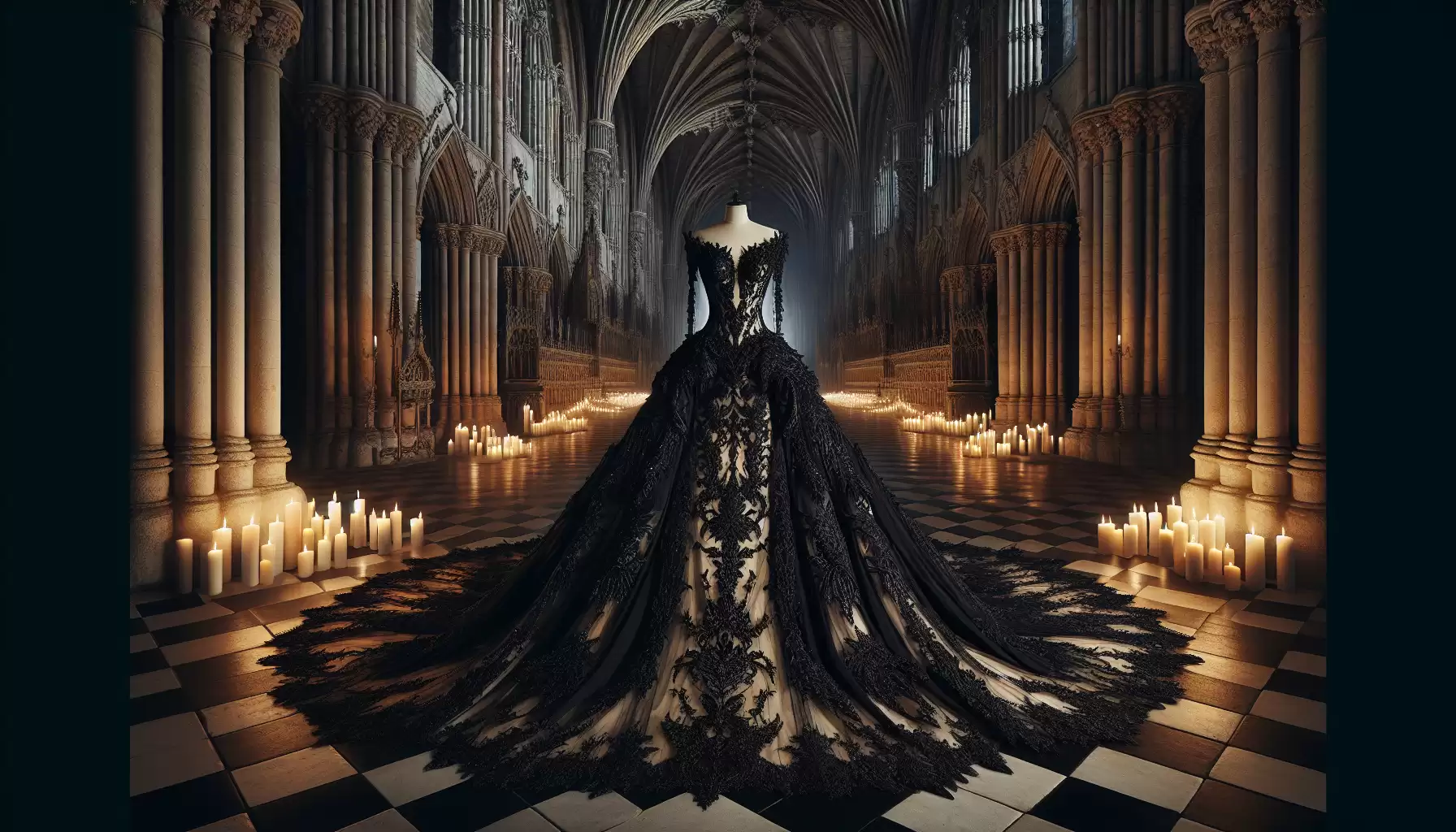 Gothic Brautkleid Details