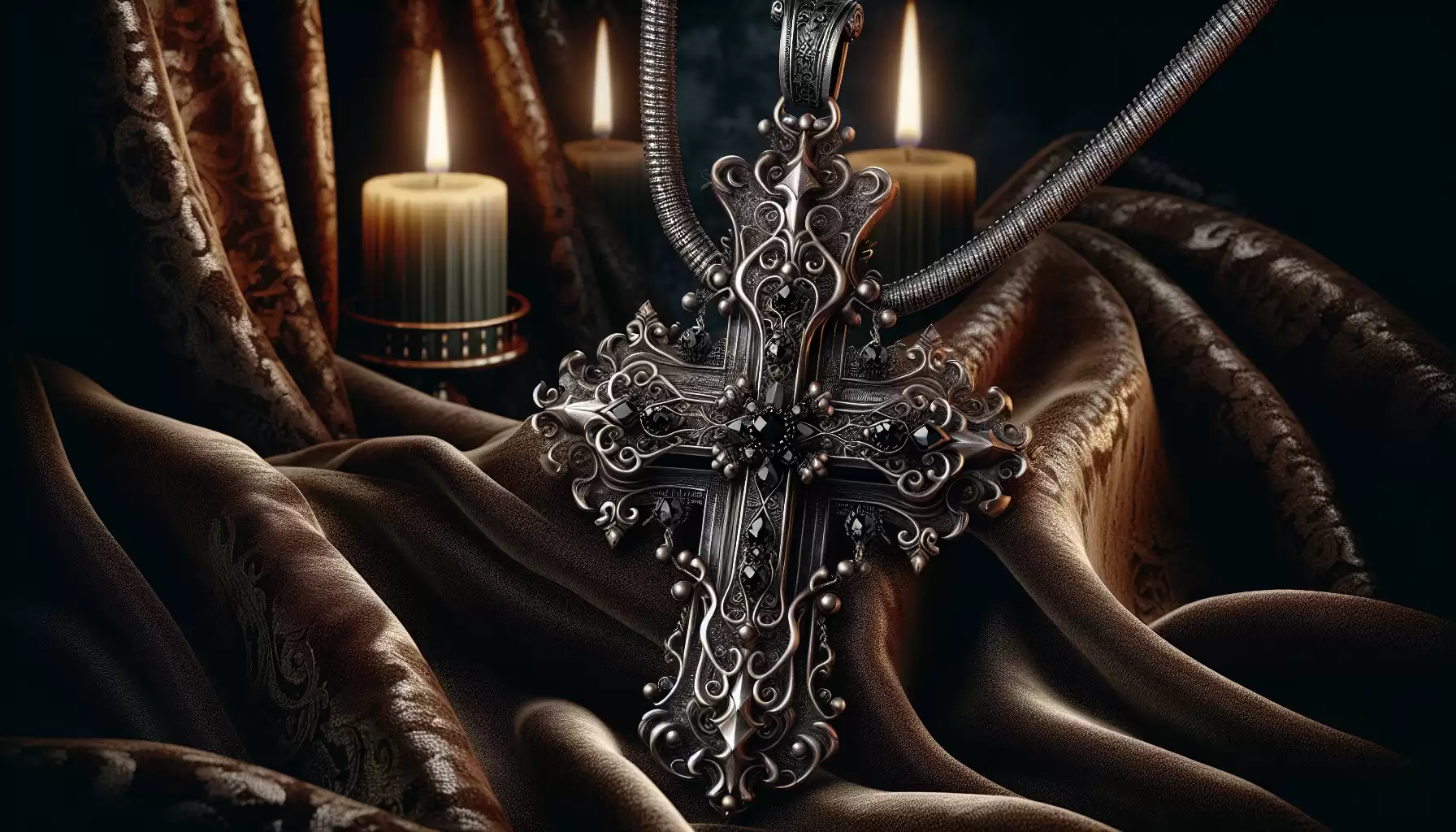 Gotischer Schmuck-Kreuz Anhänger
