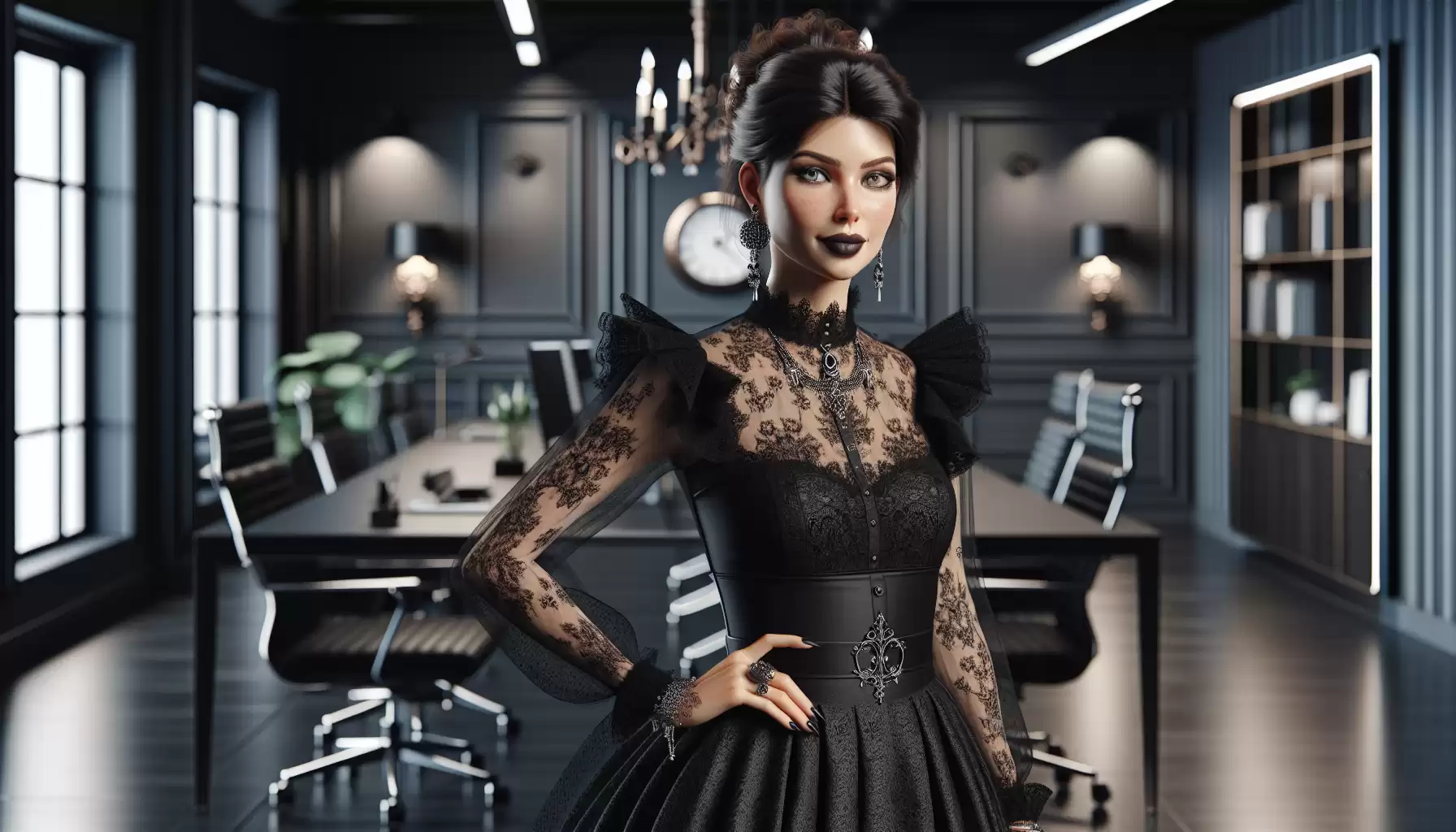 Gothic Eleganz im Büro
