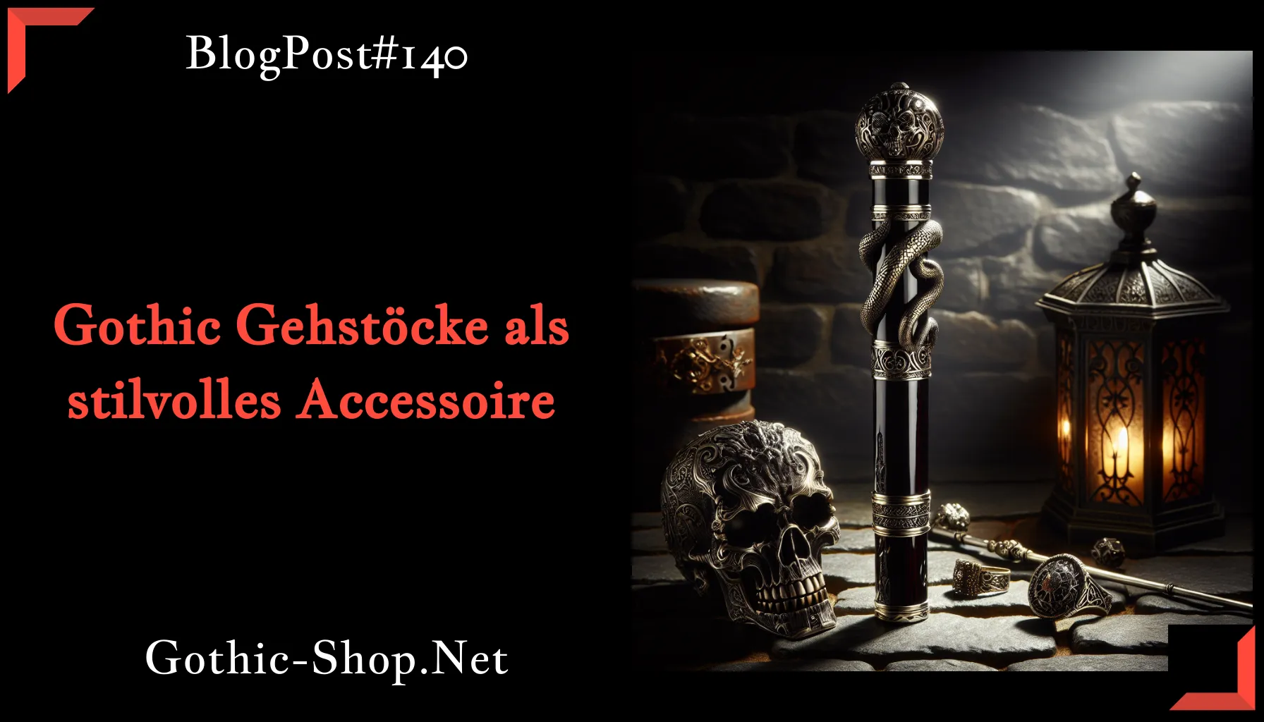 Gothic Gehstöcke als stilvolles Accessoire