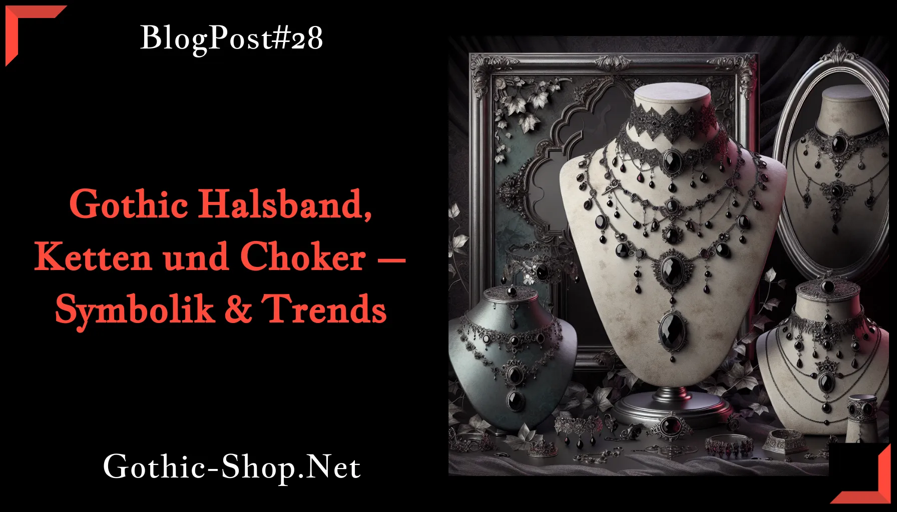 Gothic Halsband, Ketten und Choker – Symbolik & Trends
