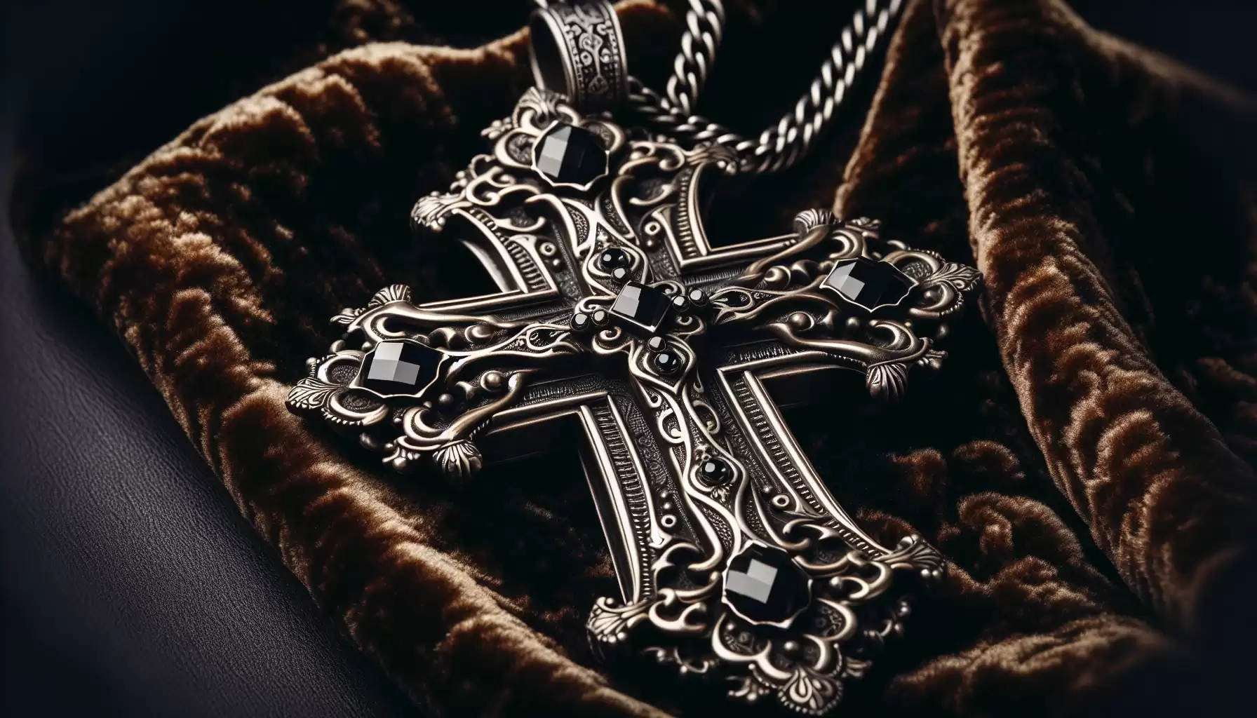 Gothic Halskette mit Kreuz