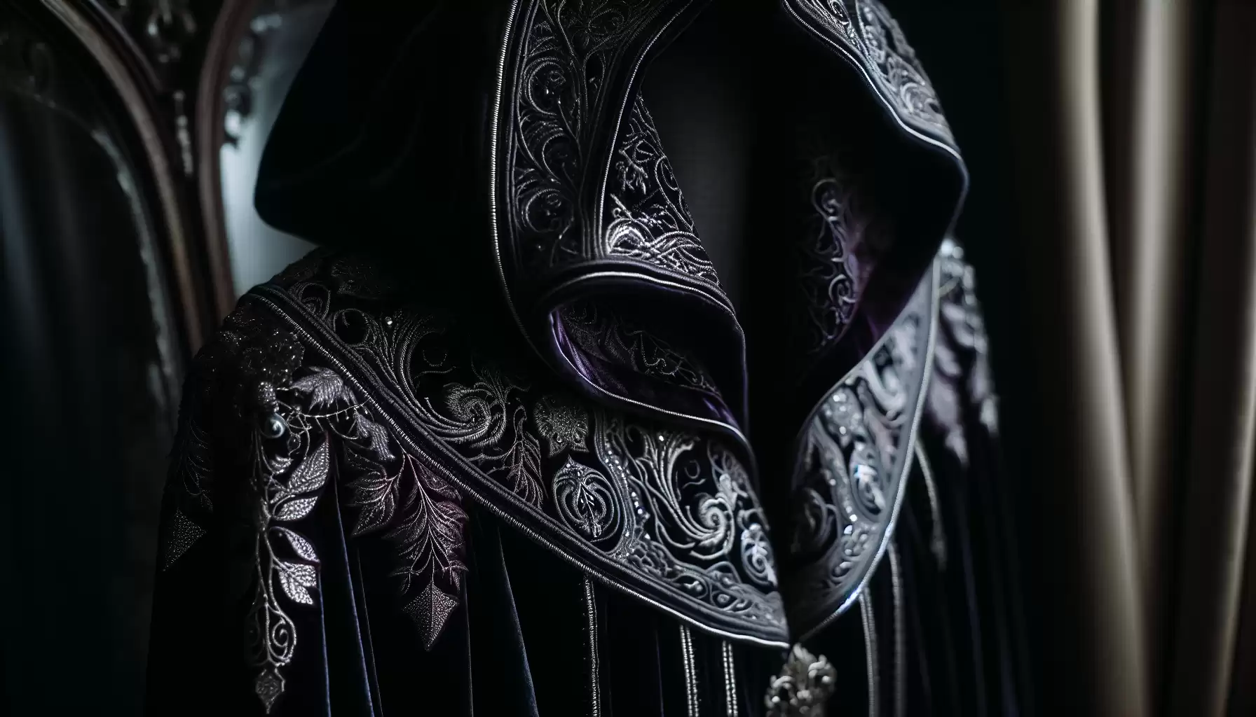 Kapuze mit Gotik Muster