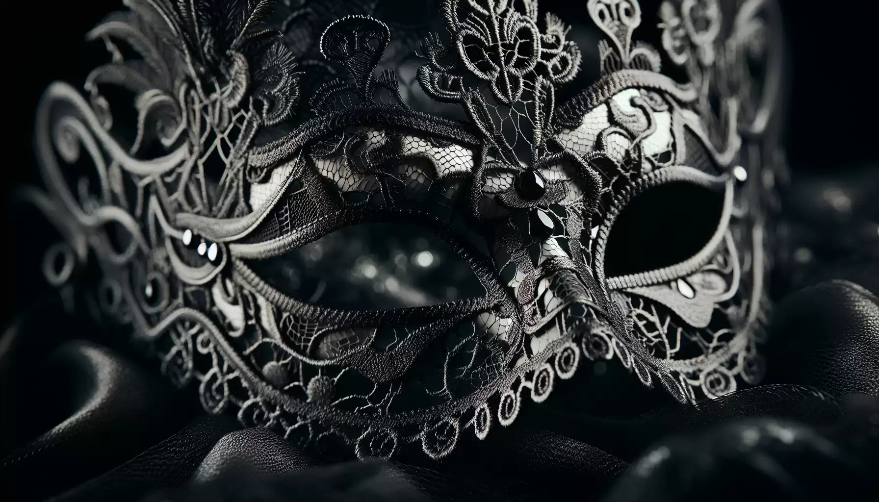 Gothische Ballmaske aus Spitze