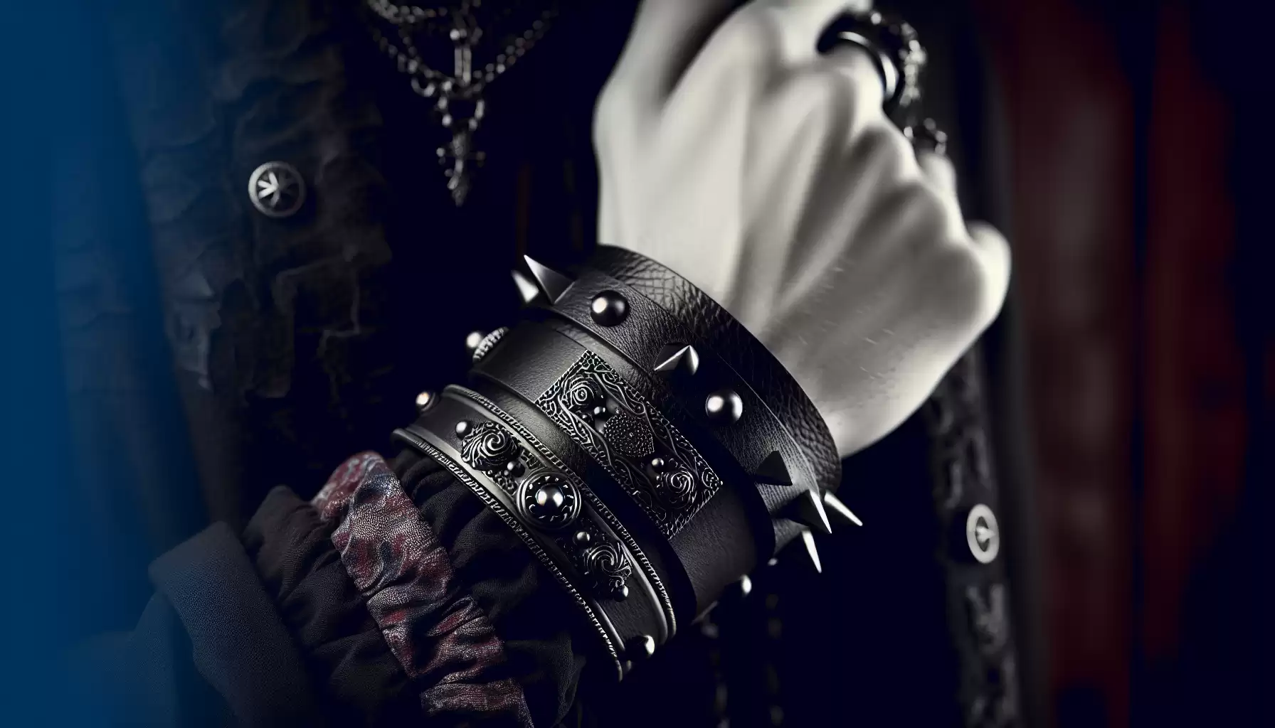 Lederarmband mit Nieten