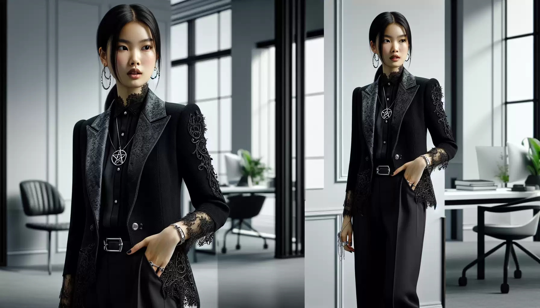 Gothic Büro-Outfit