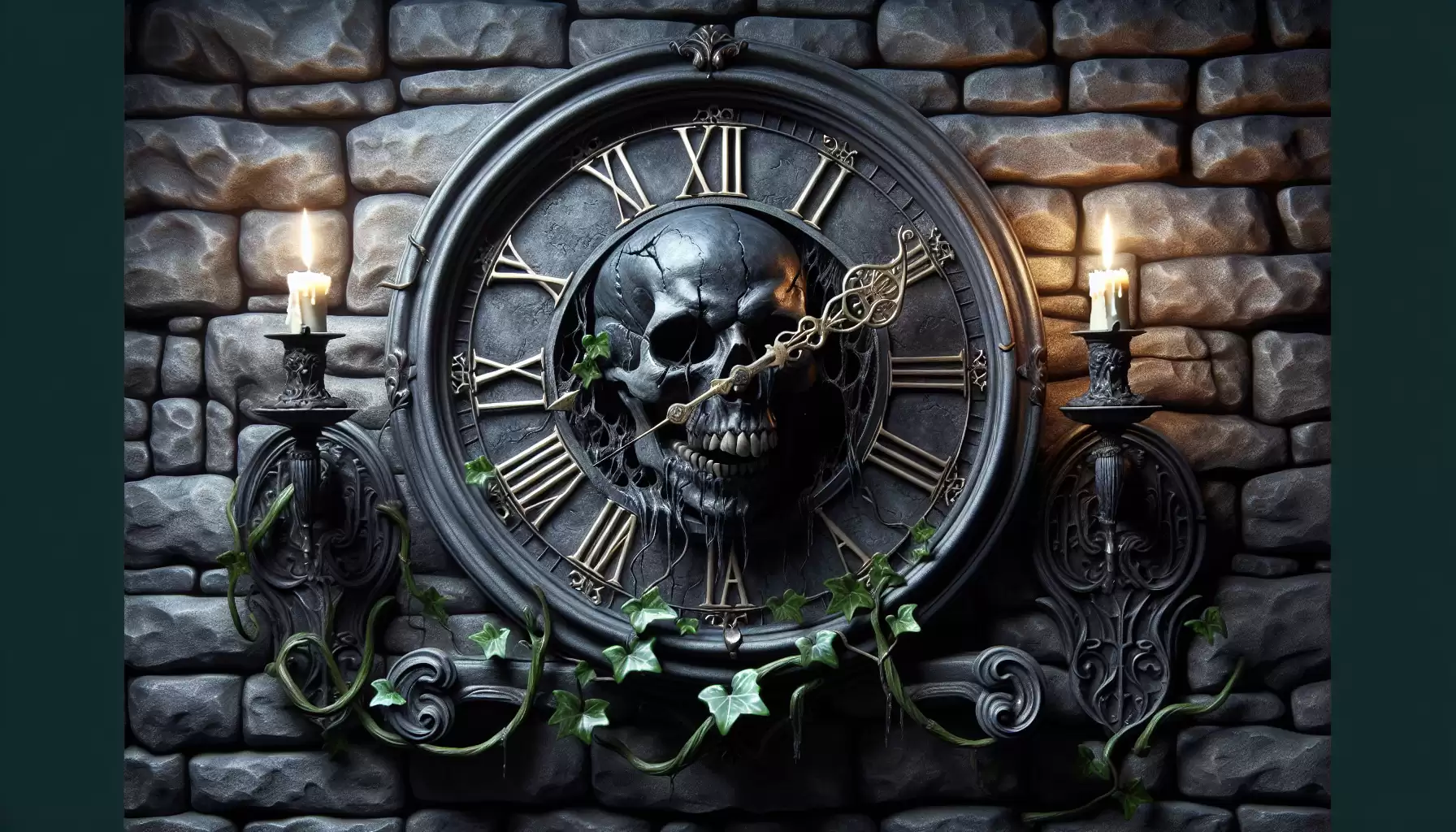 Mysteriöser Schädel-Wanduhr