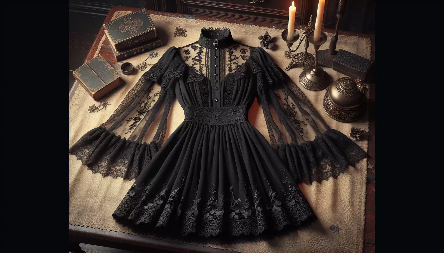 Gothic Sommerkleid für Damen