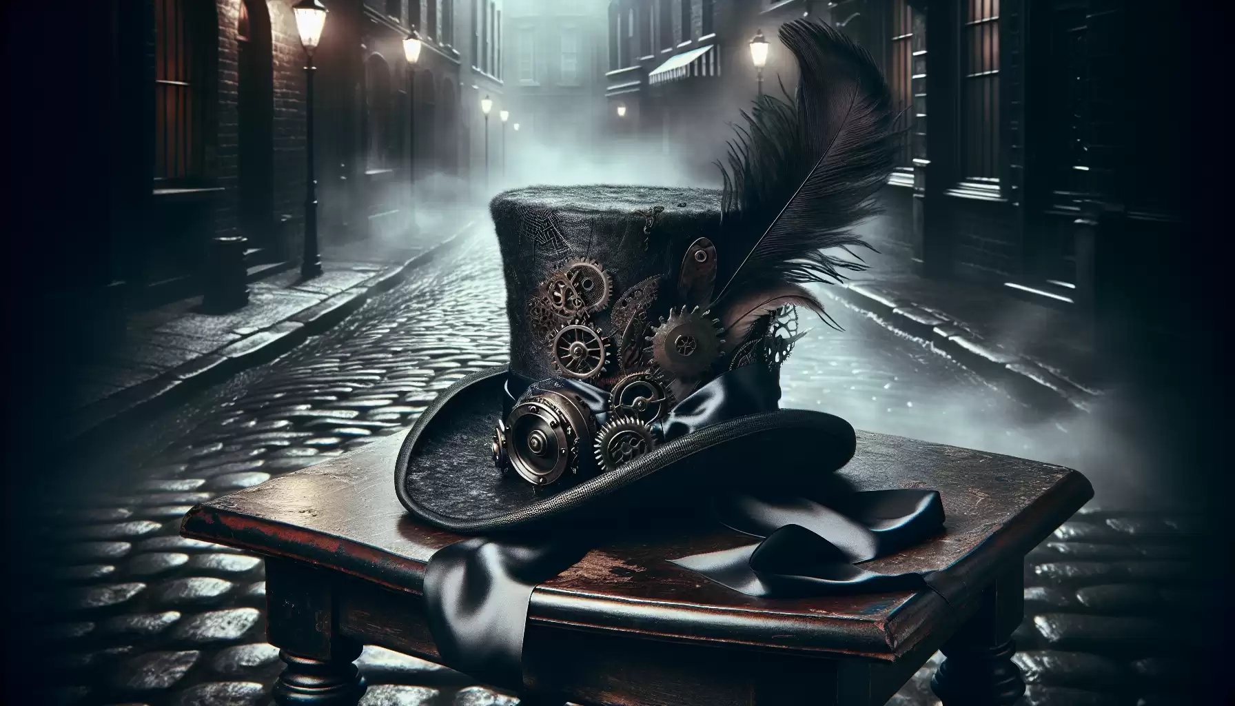 Steampunk-Hüte mit Verzierungen