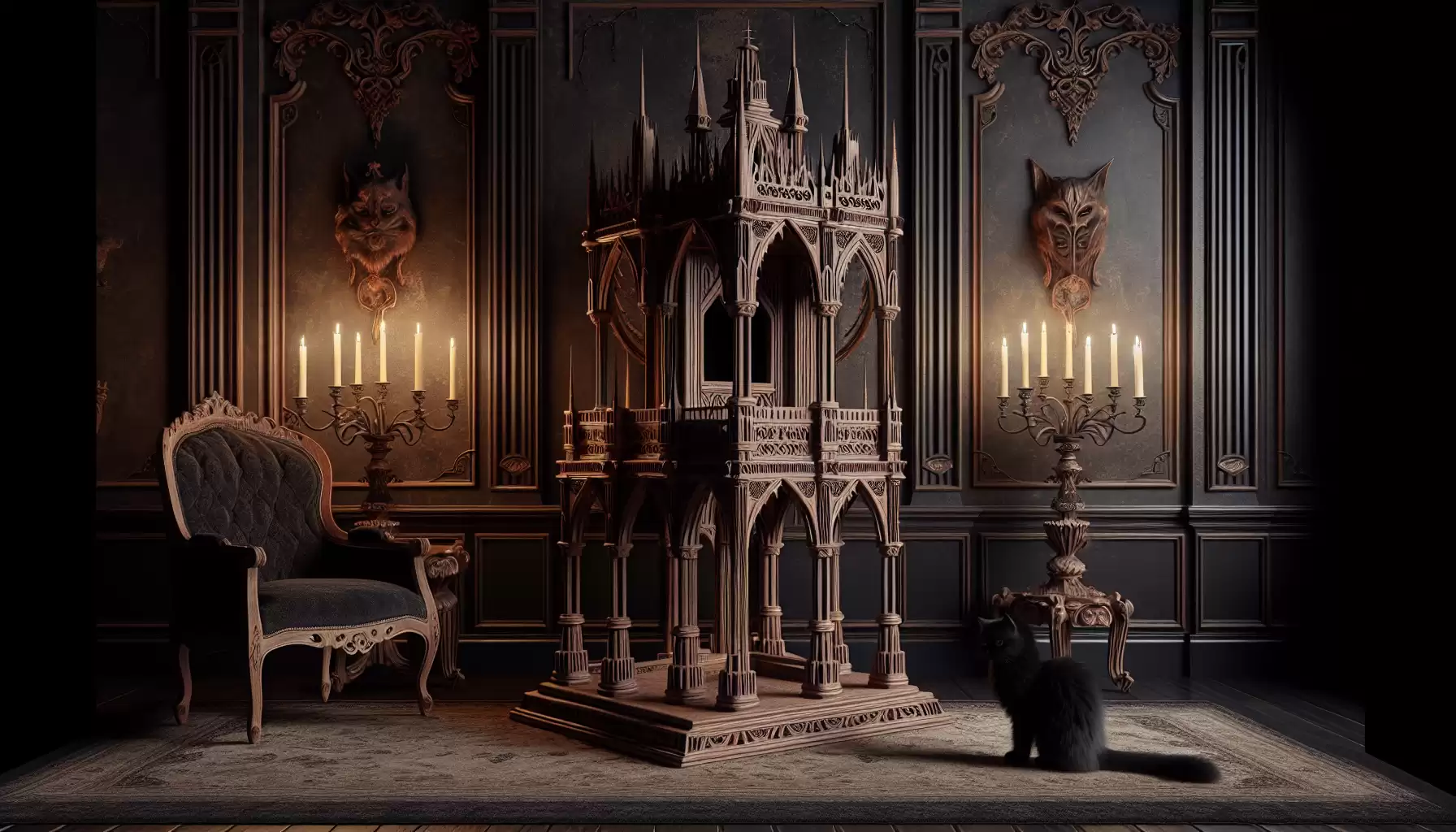 Katzenmöbel im Gothic-Stil