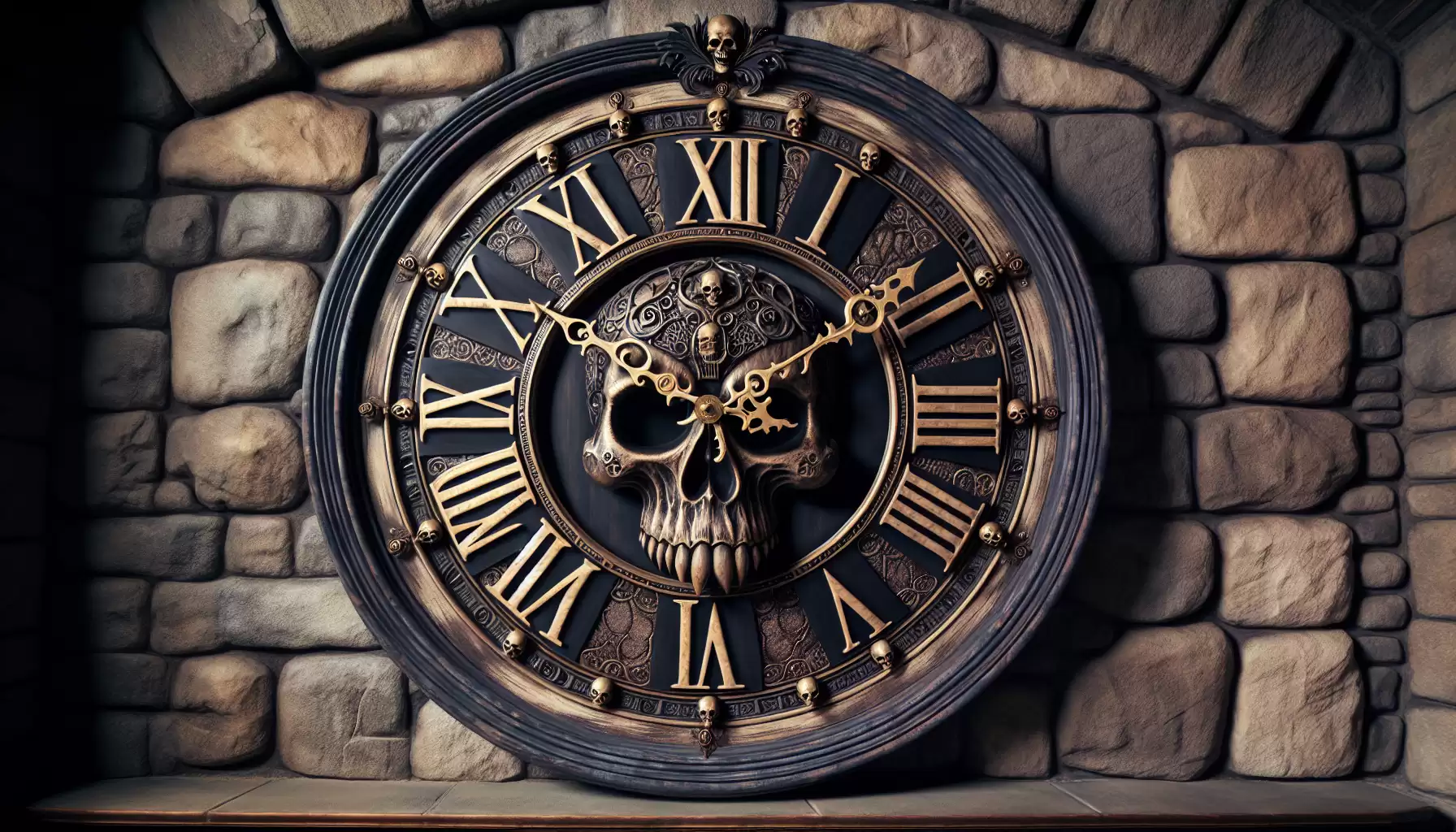 Gotische Wanduhr
