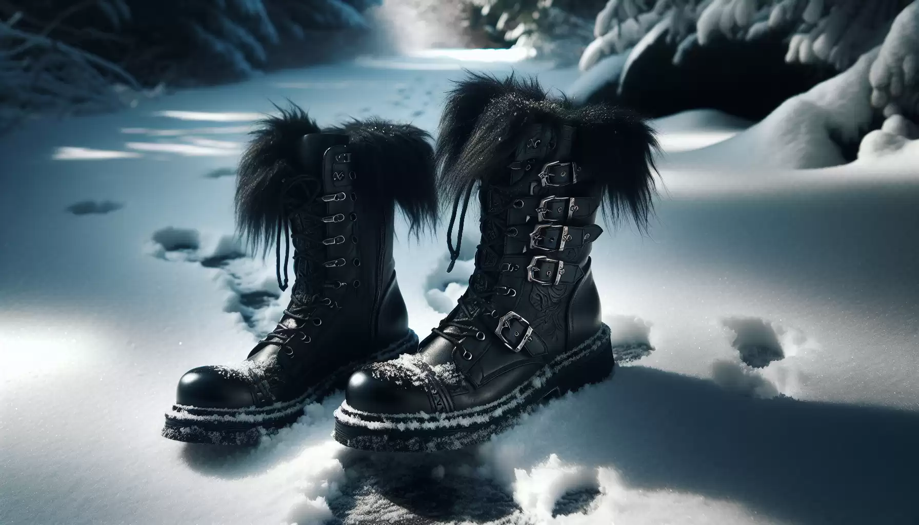 Warme Stiefel im Gothic-Stil