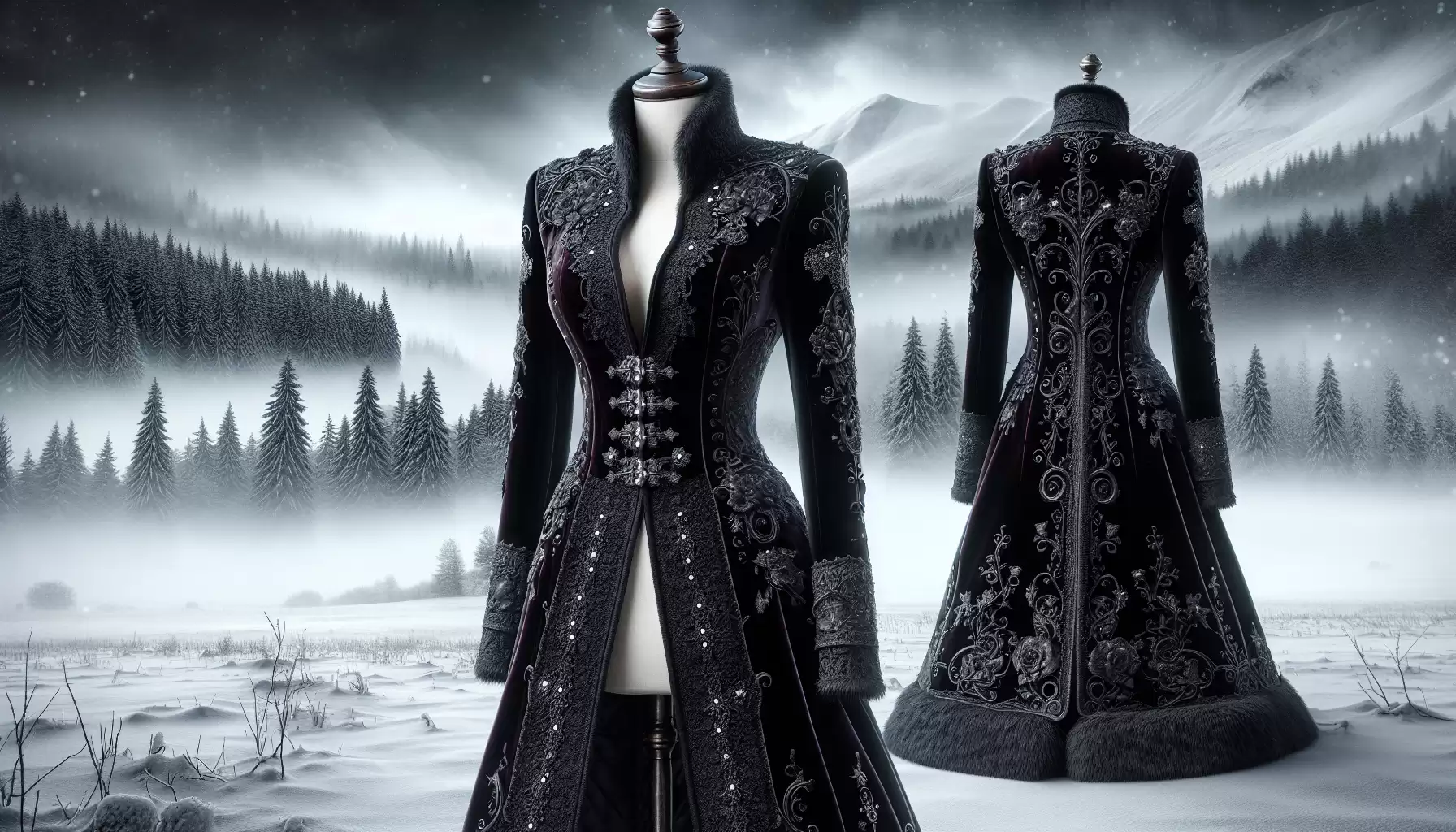 Gotische Winterjacke Dame