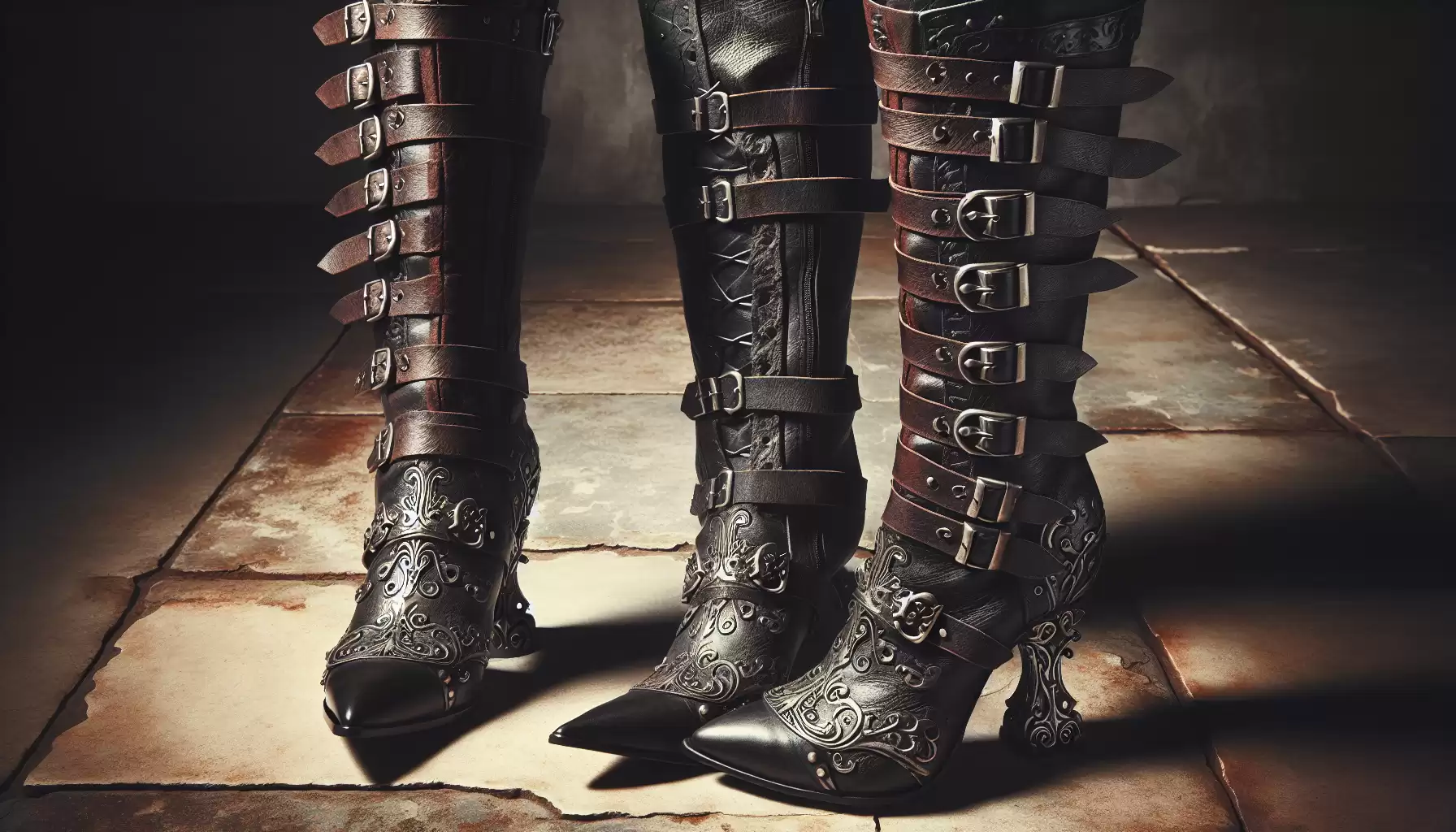 Gotische Lederstiefel