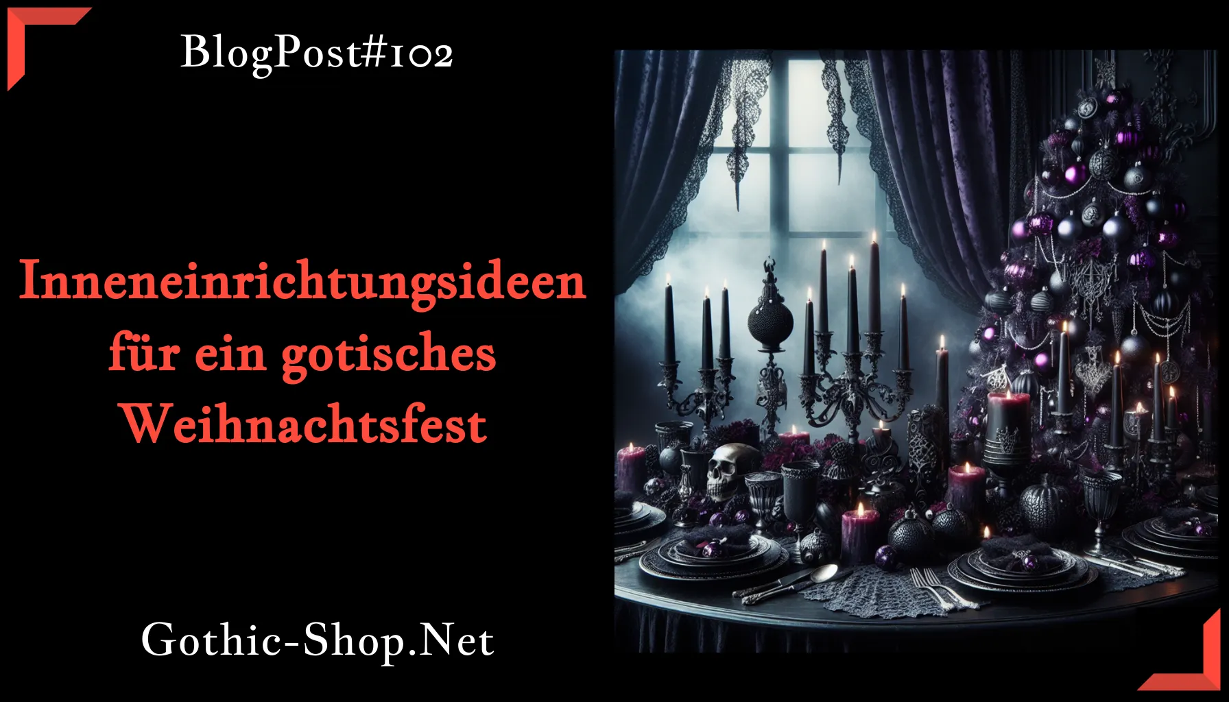 Inneneinrichtungsideen für ein gotisches Weihnachtsfest