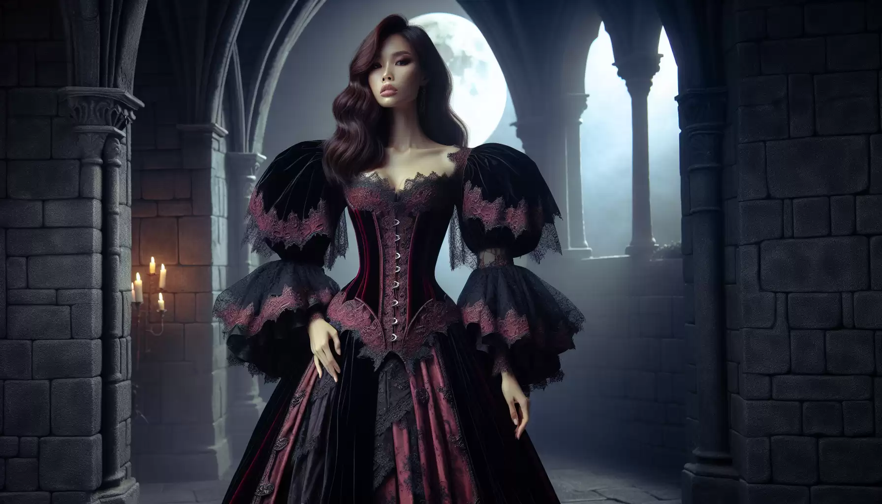 Mittelalterliches Gotik Kleid