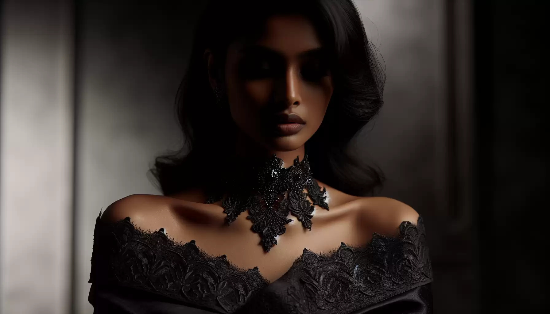 Gotischer Choker im Trend