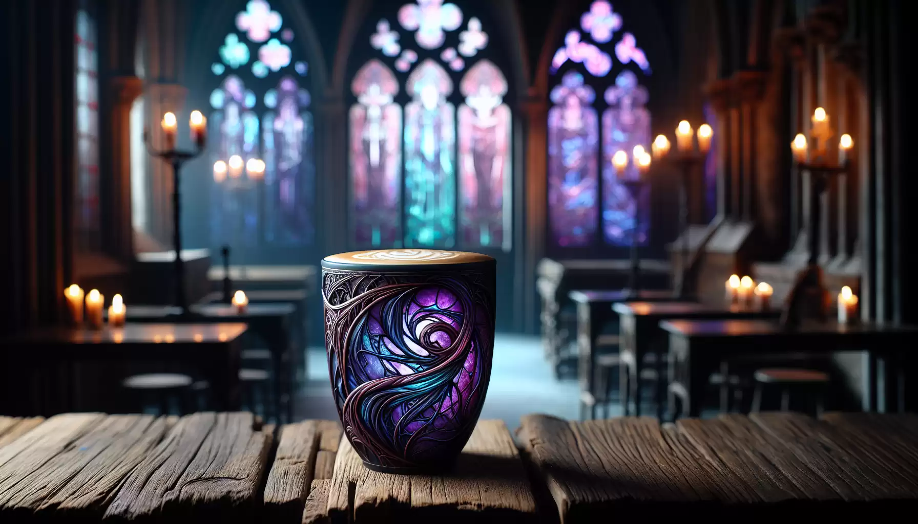 Mystische Latte Glas