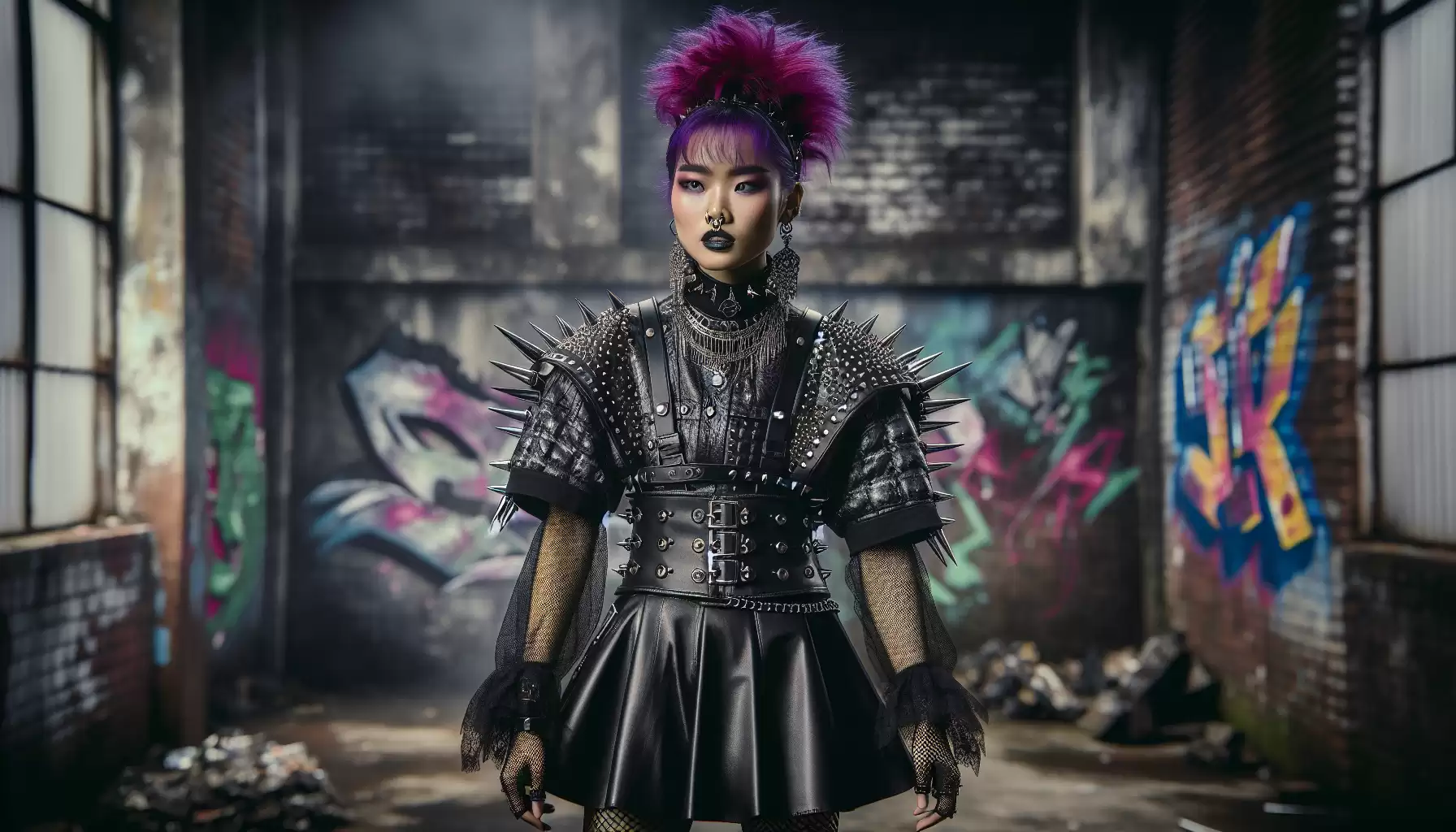 Punkiges Korsett Outfit