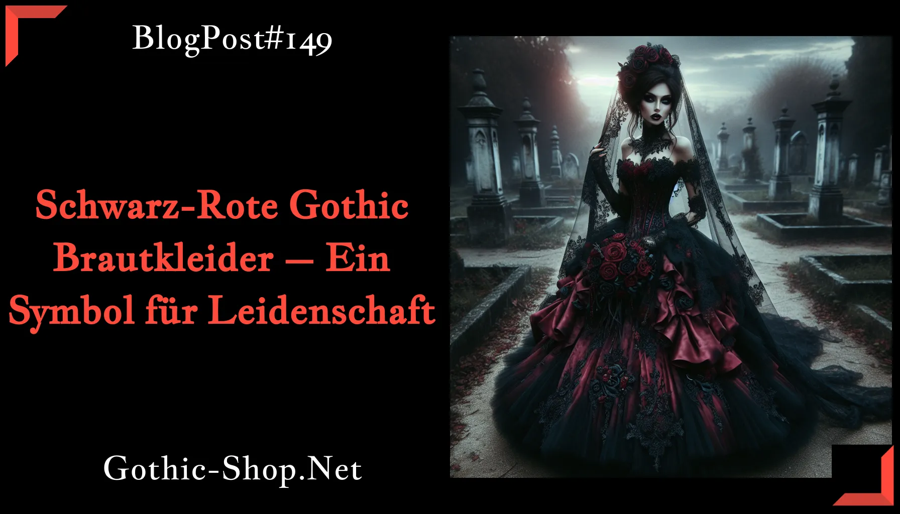 Schwarz-Rote Gothic Brautkleider – Ein Symbol für Leidenschaft