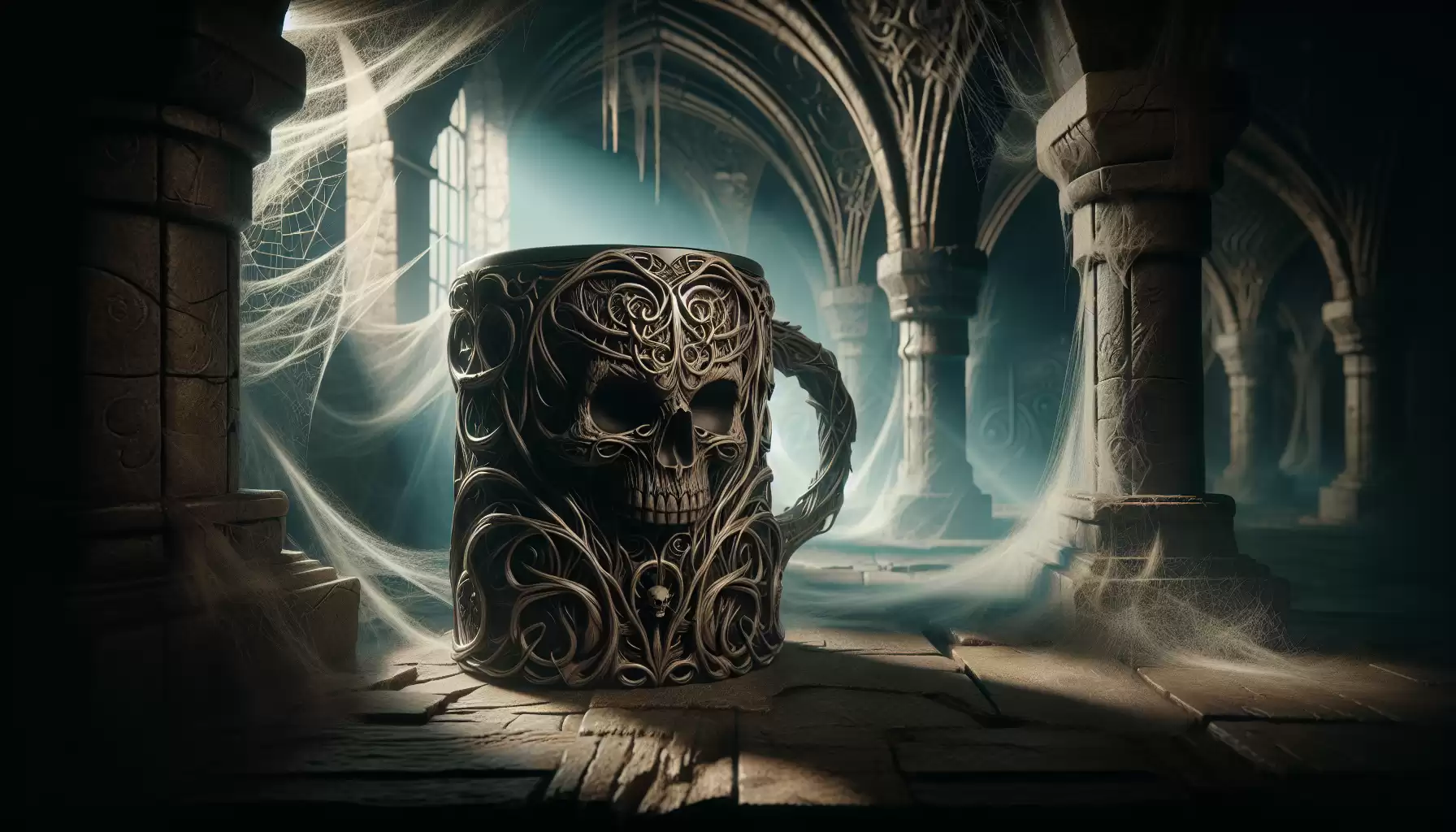 Totenkopf Kaffebecher Stil