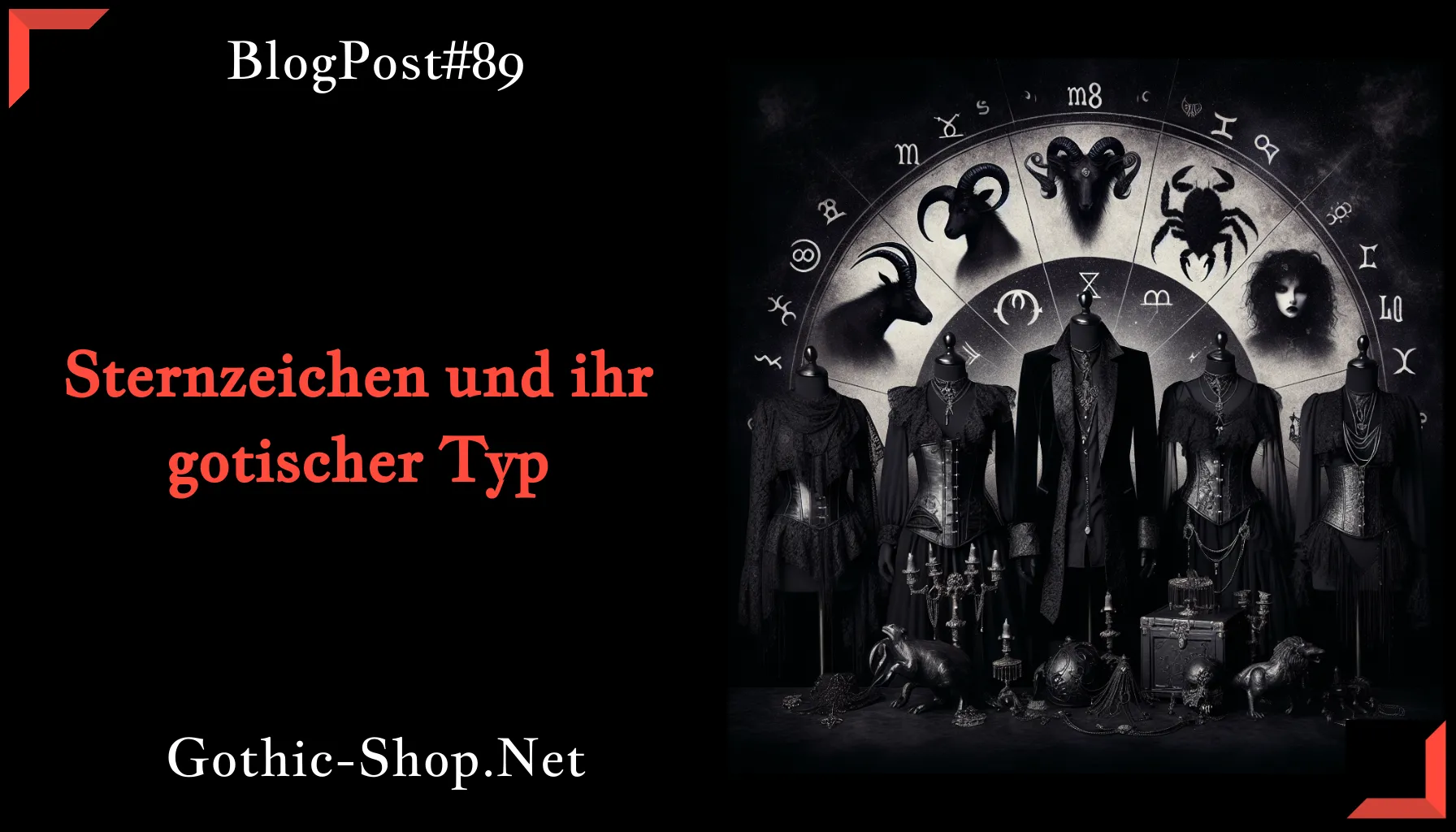 Sternzeichen und ihr gotischer Typ