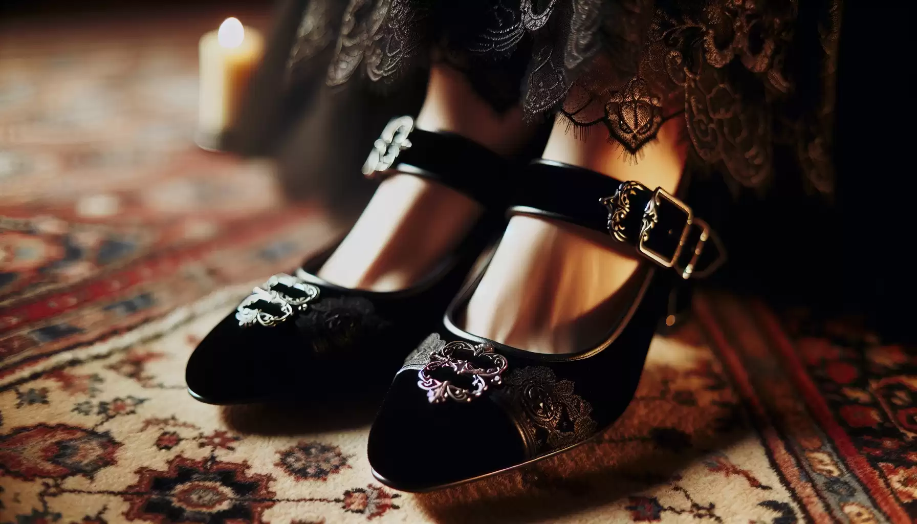 Victorian Brautschuhe aus Samt