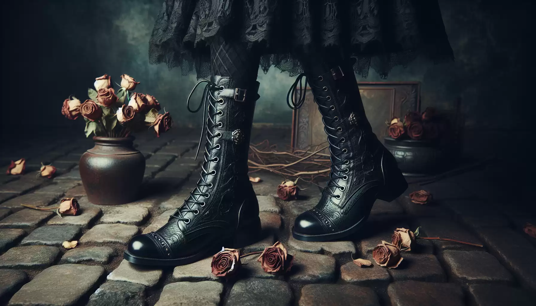 Stiefel im viktorianischen Stil