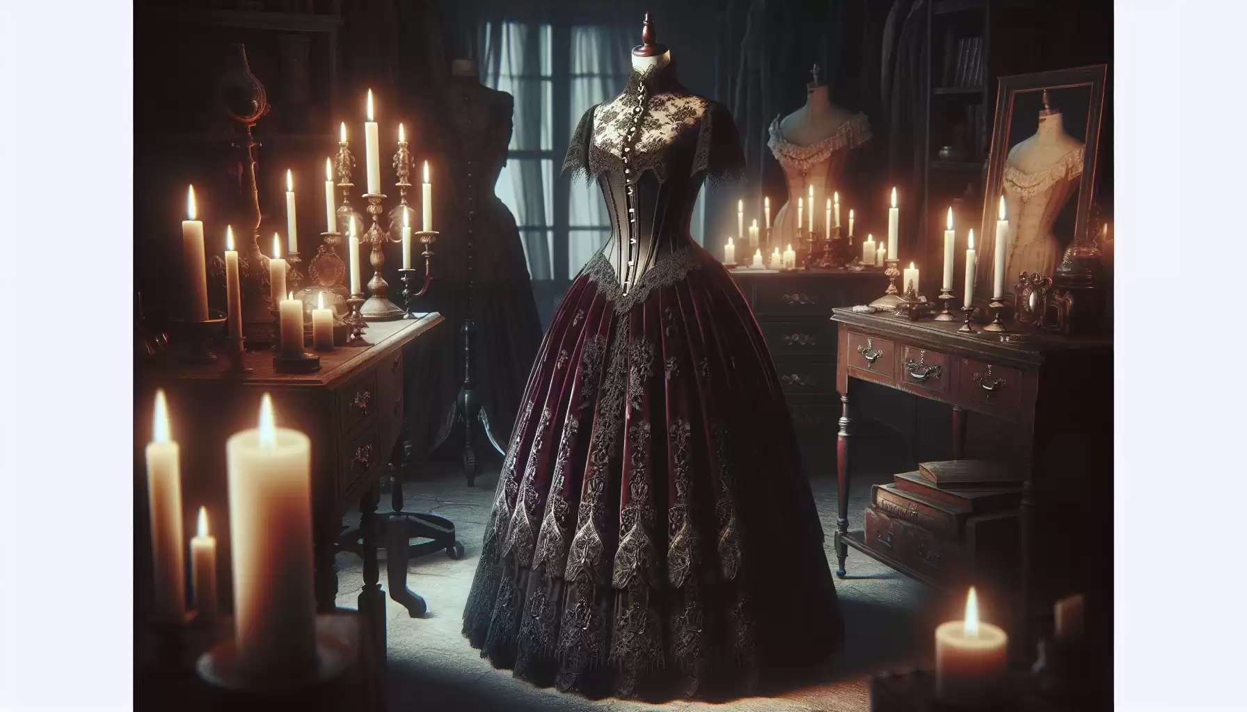 Viktorianisches Gothic Damenkleid